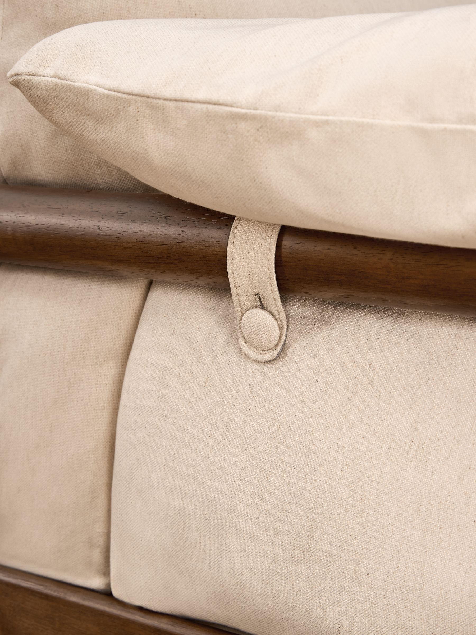 Solen Sofa in Natural Stone Woven Slub Plain - Image 3 of 4