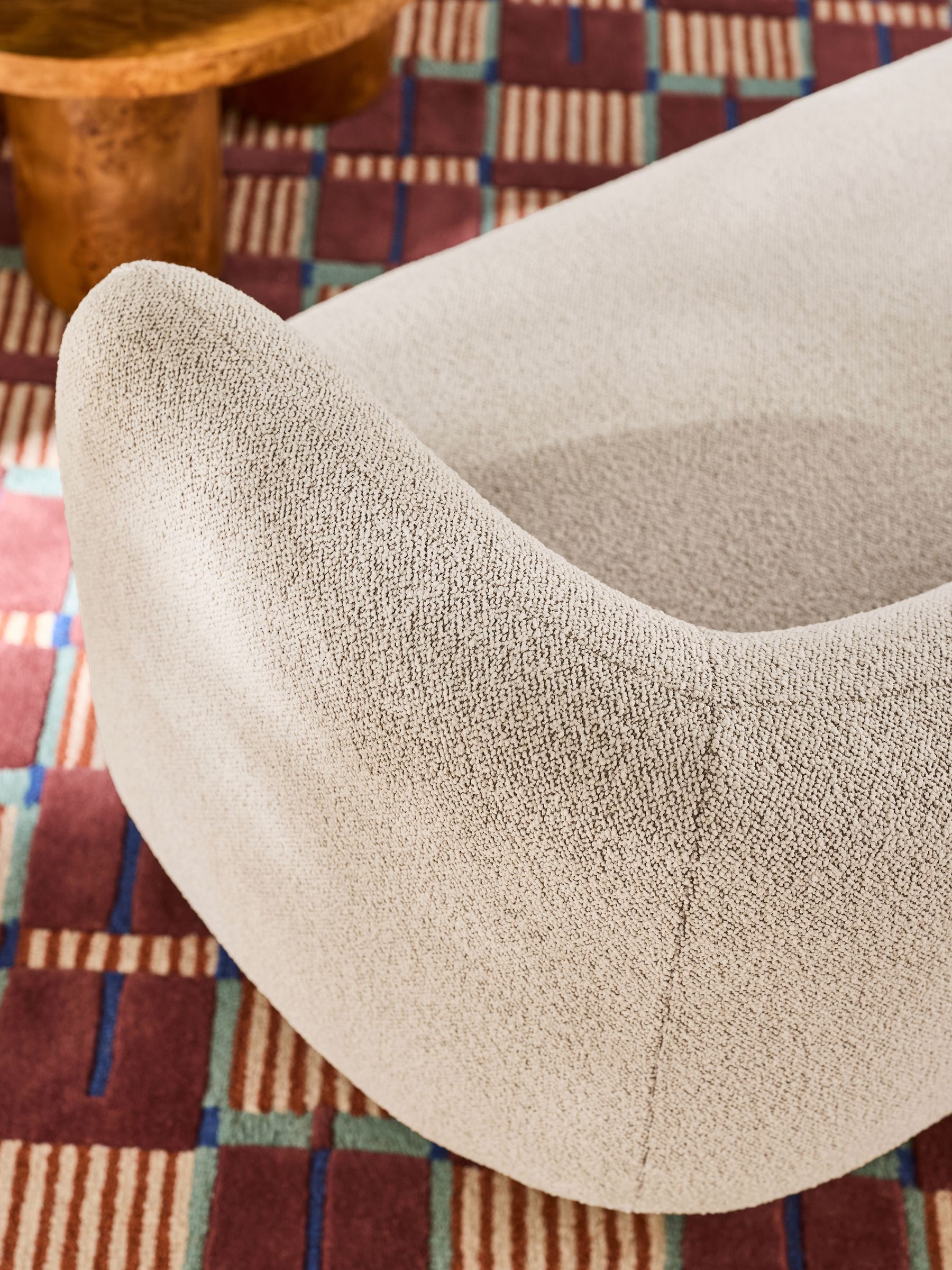 Novara Regular 2 Seater Sofa in Off White Pax Boucle - Image 2 of 5