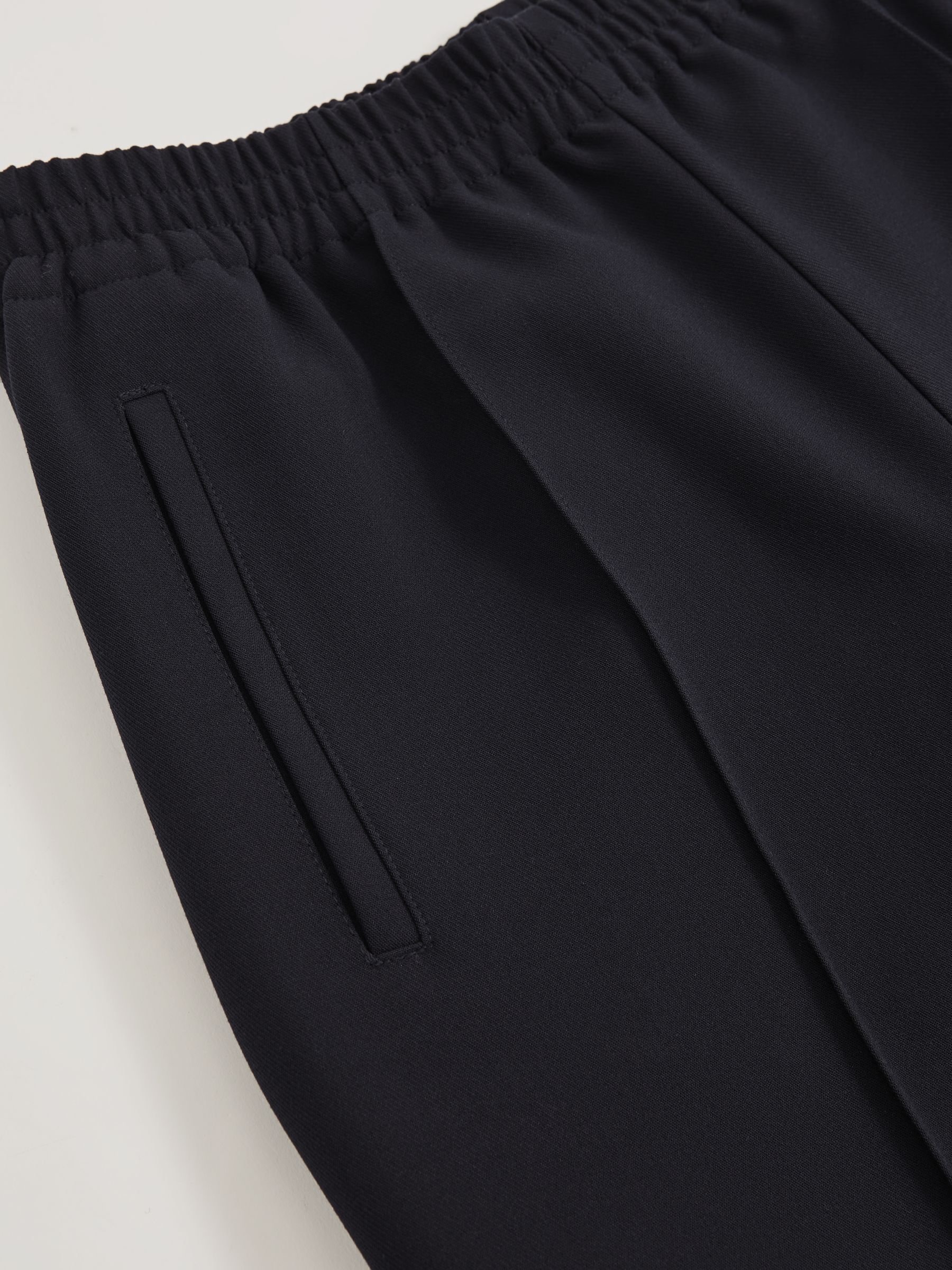 Petite Wide-Leg Elasticated-Waist Trousers in Navy - image 5