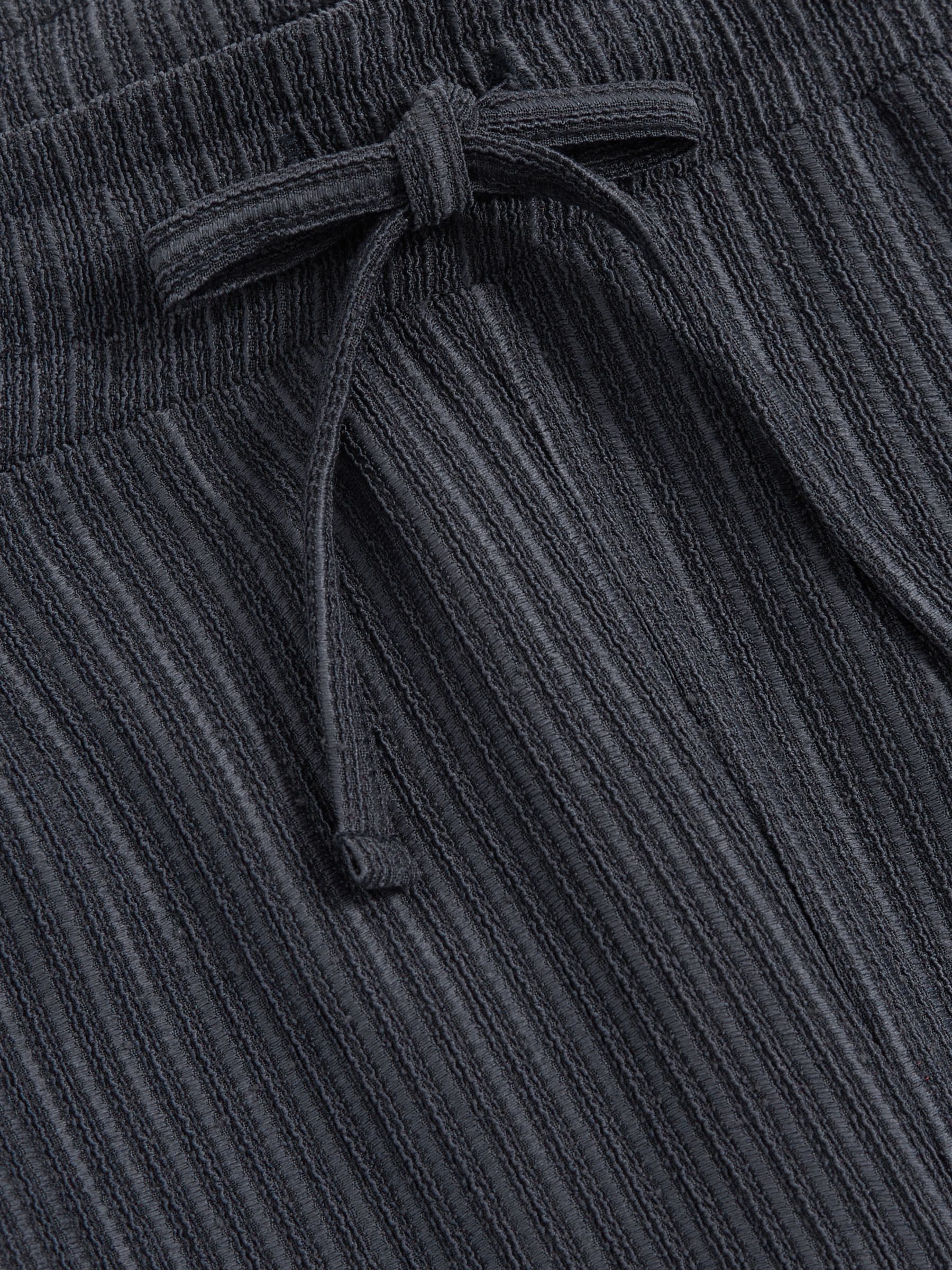 Textured Stripe Drawstring Trousers in Petrol Blue - Image 7 of 7