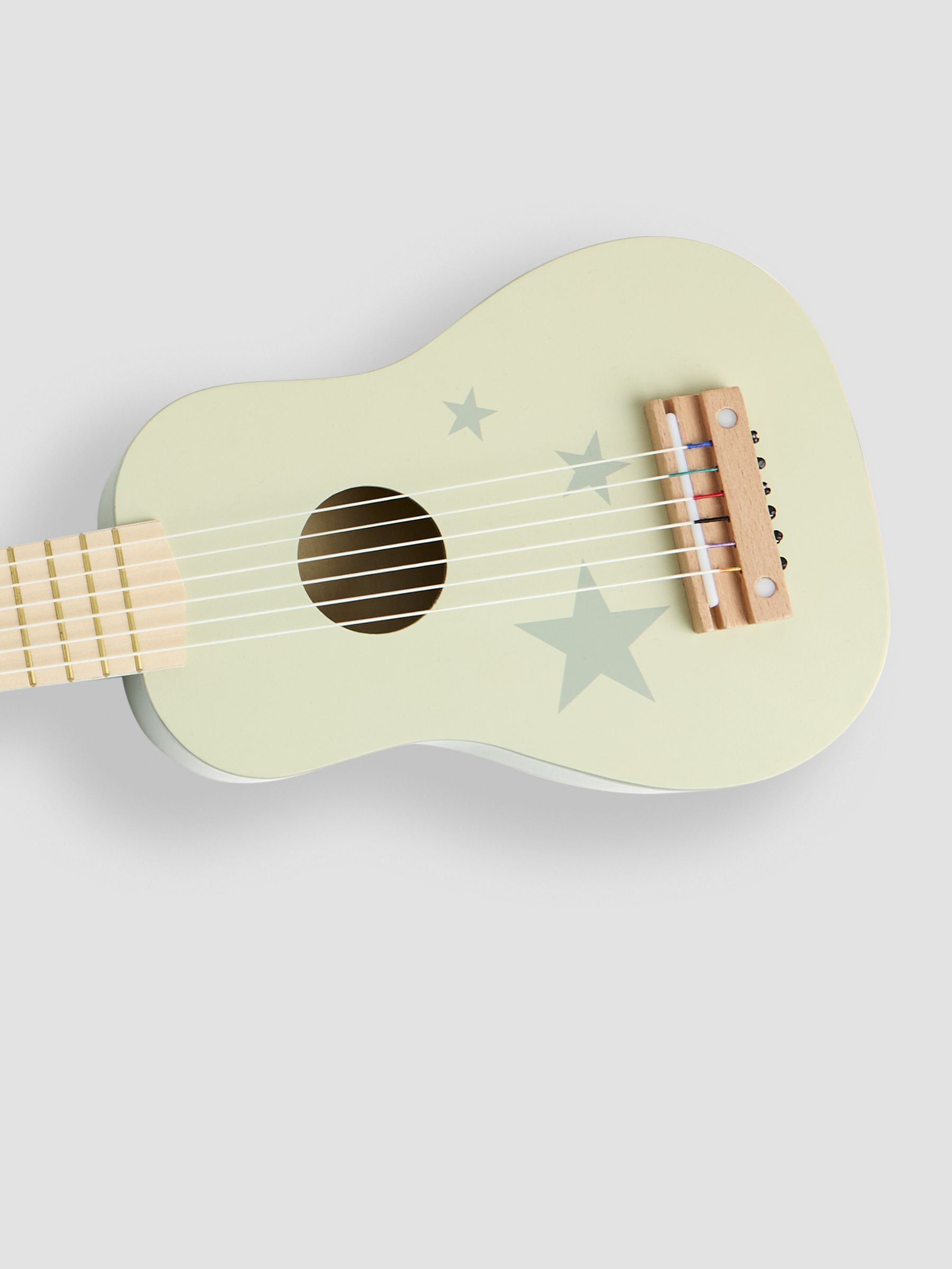 Green Wooden Toy Guitar - Image 4 of 5