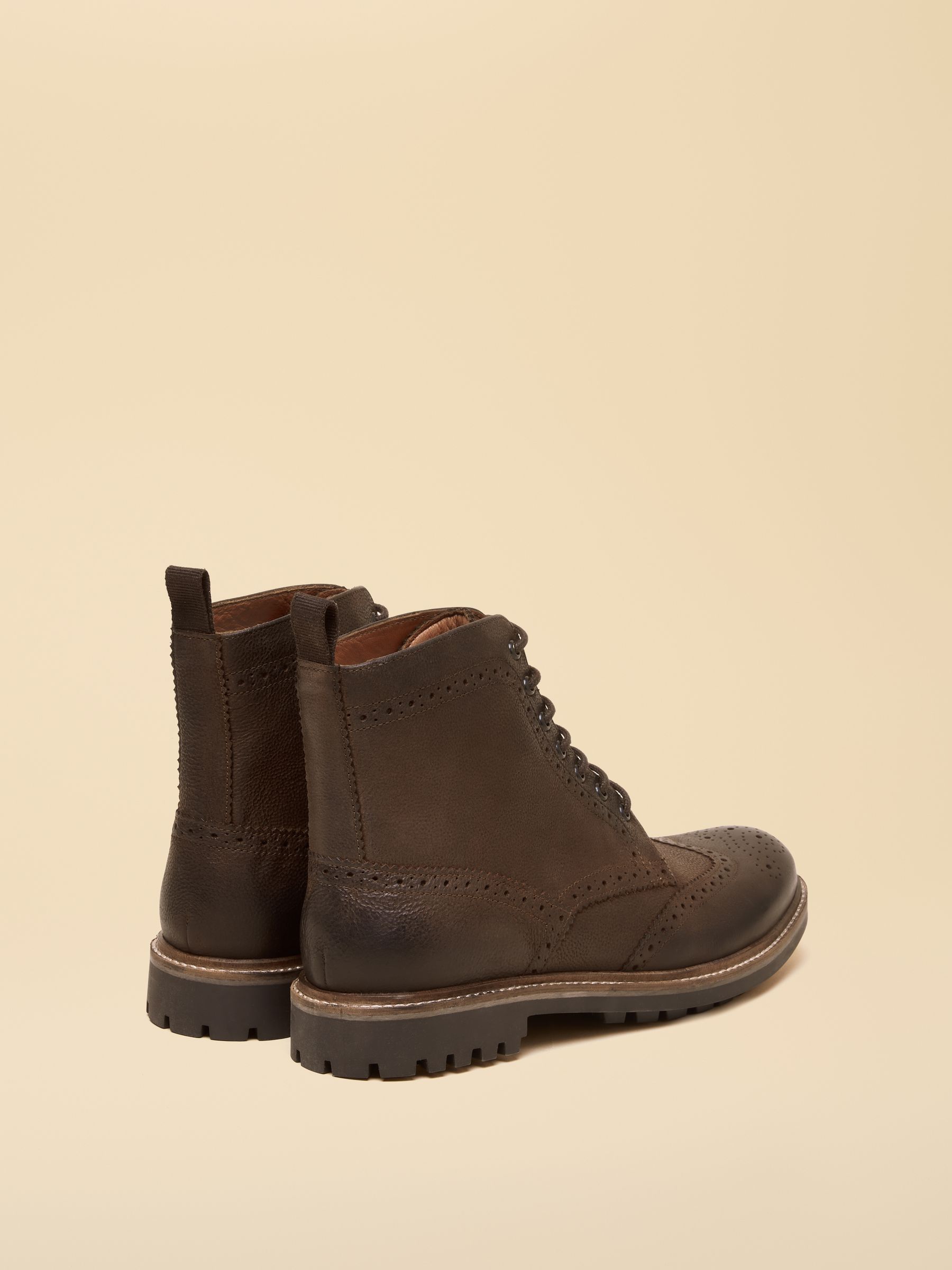 Brown Cleated Leather Brogues - Image 3 of 6