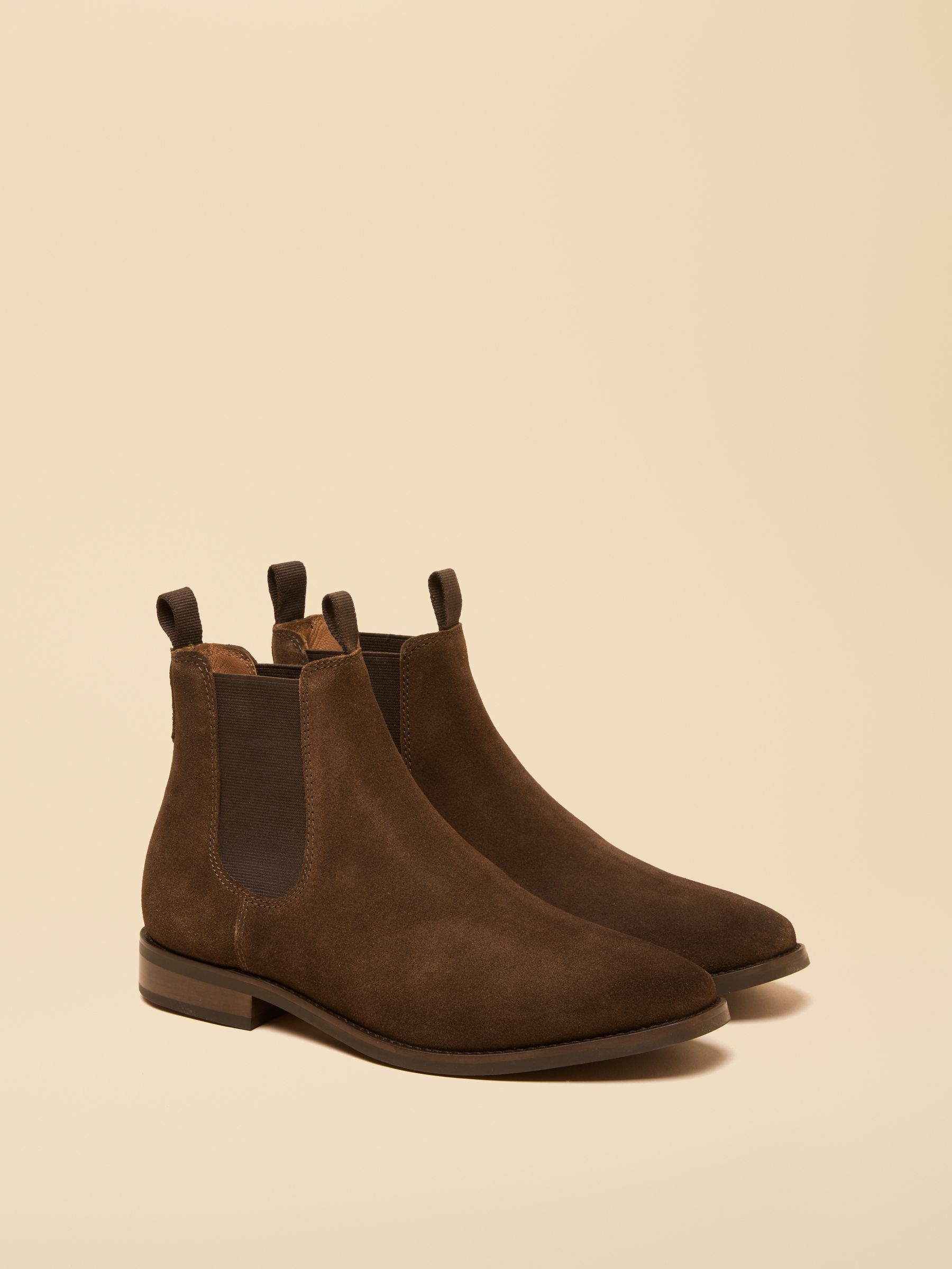 Brown Suede Chelsea Boots - Image 1 of 6