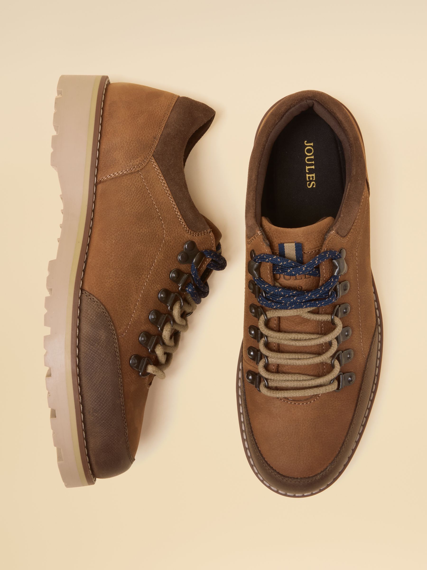 Tan Brown Leather Hiker Boots - Image 5 of 7