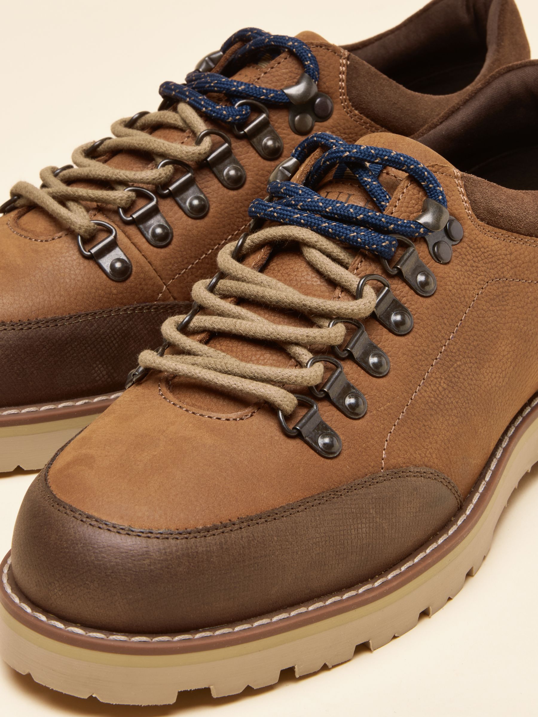 Tan Brown Leather Hiker Boots - Image 6 of 7