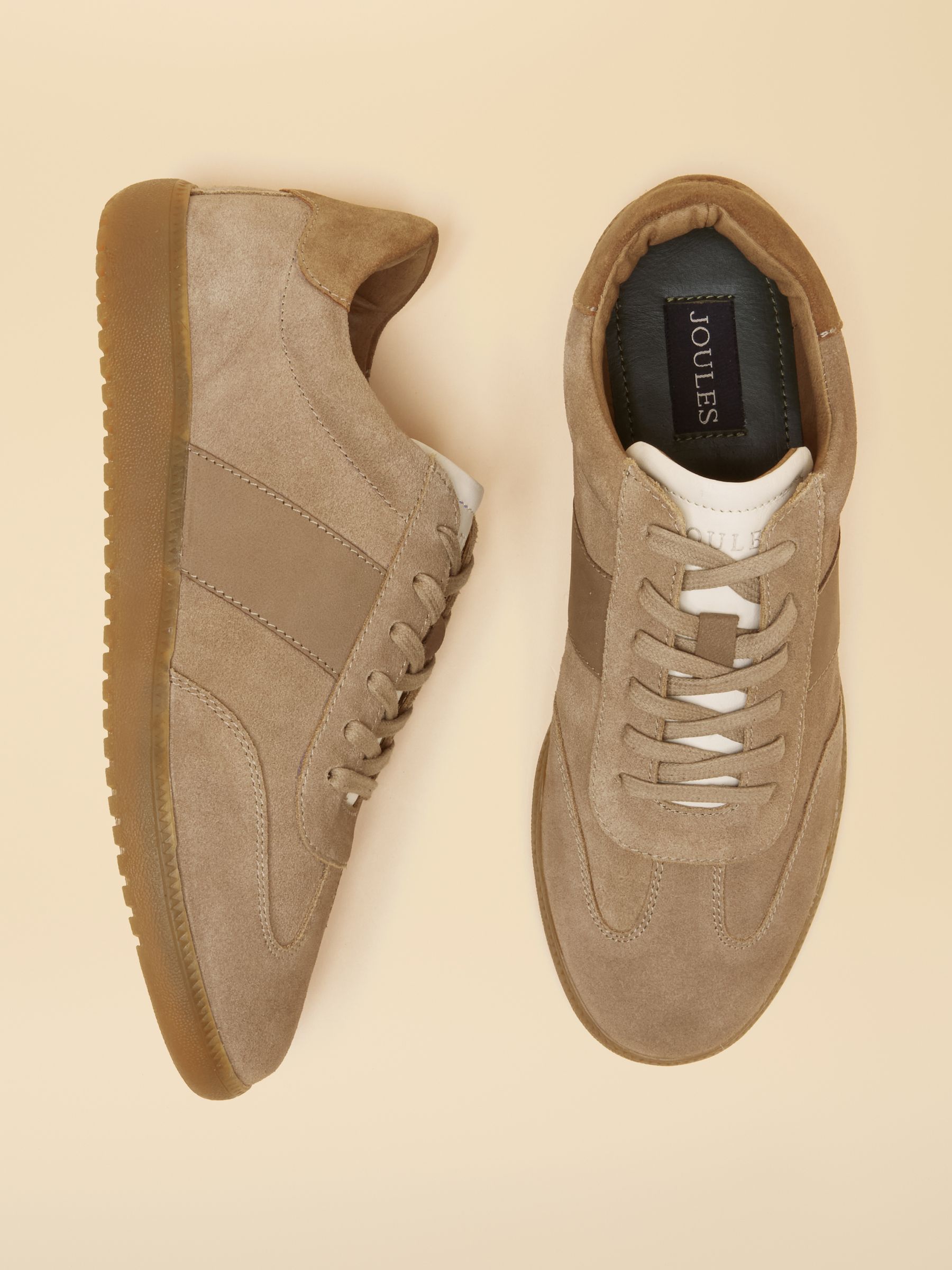 Taupe Brown Suede Trainers - Image 5 of 7
