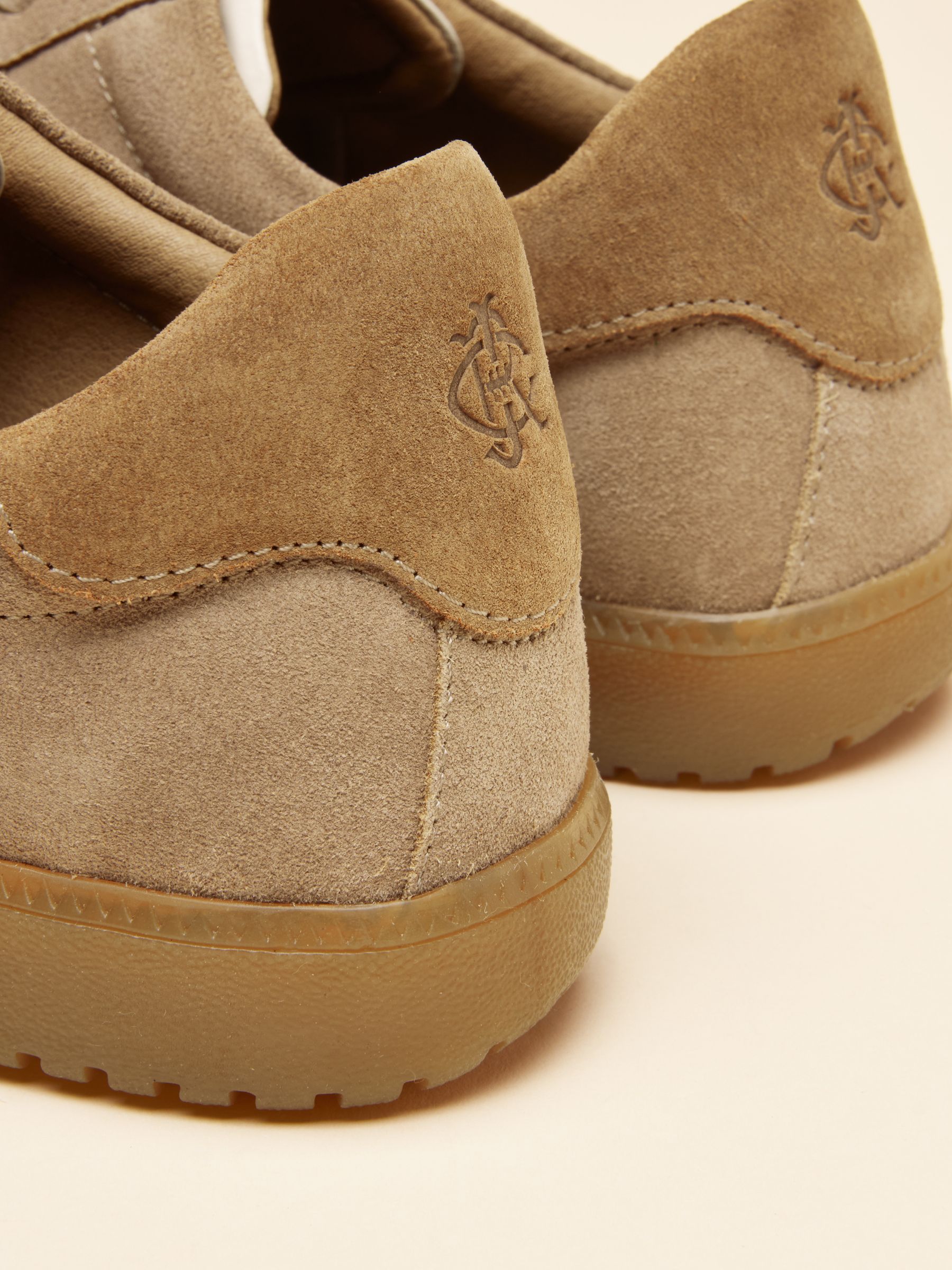 Taupe Brown Suede Trainers - Image 6 of 7