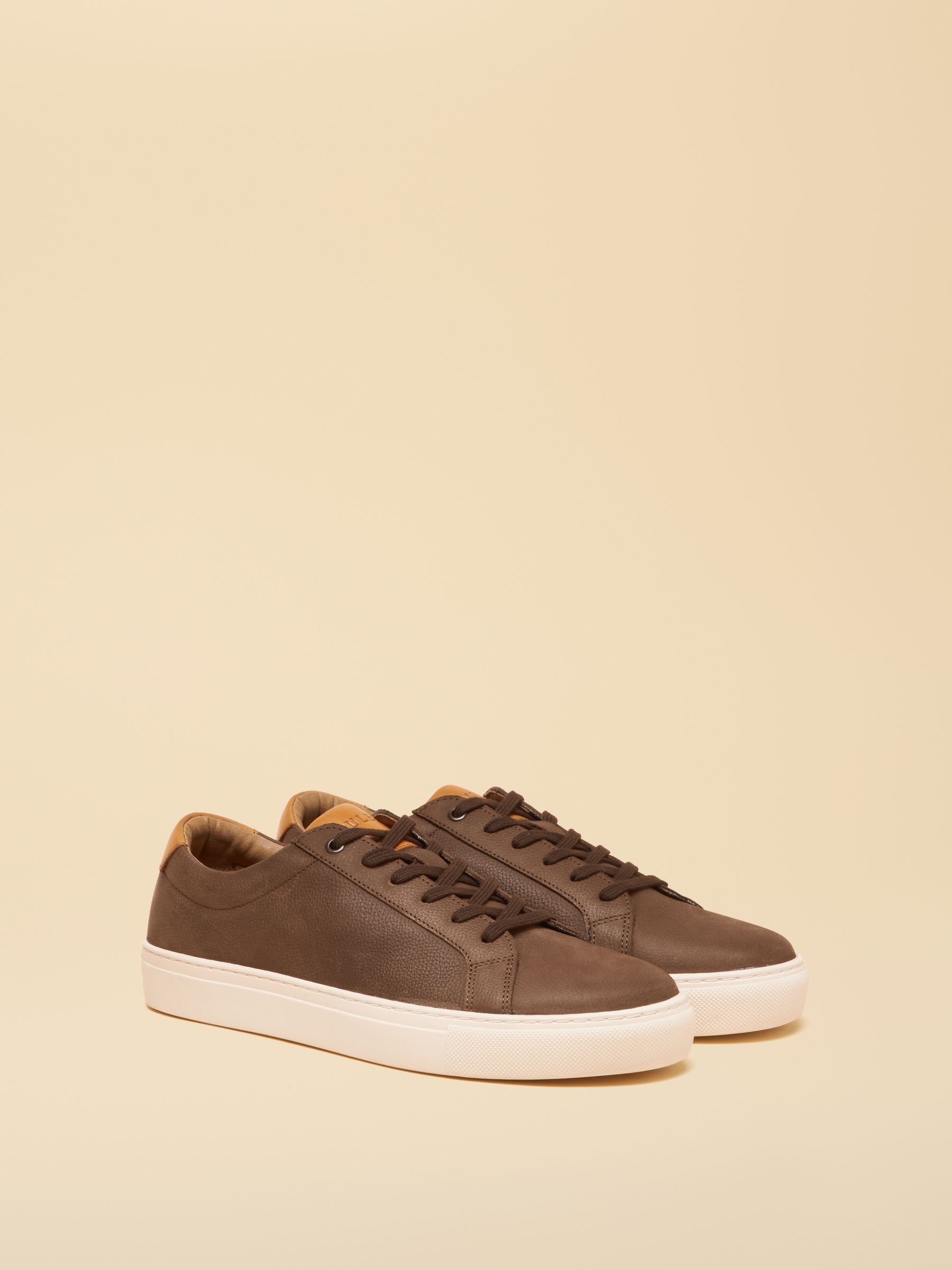 Brown Leather Longline Trainers - Image 1 of 7