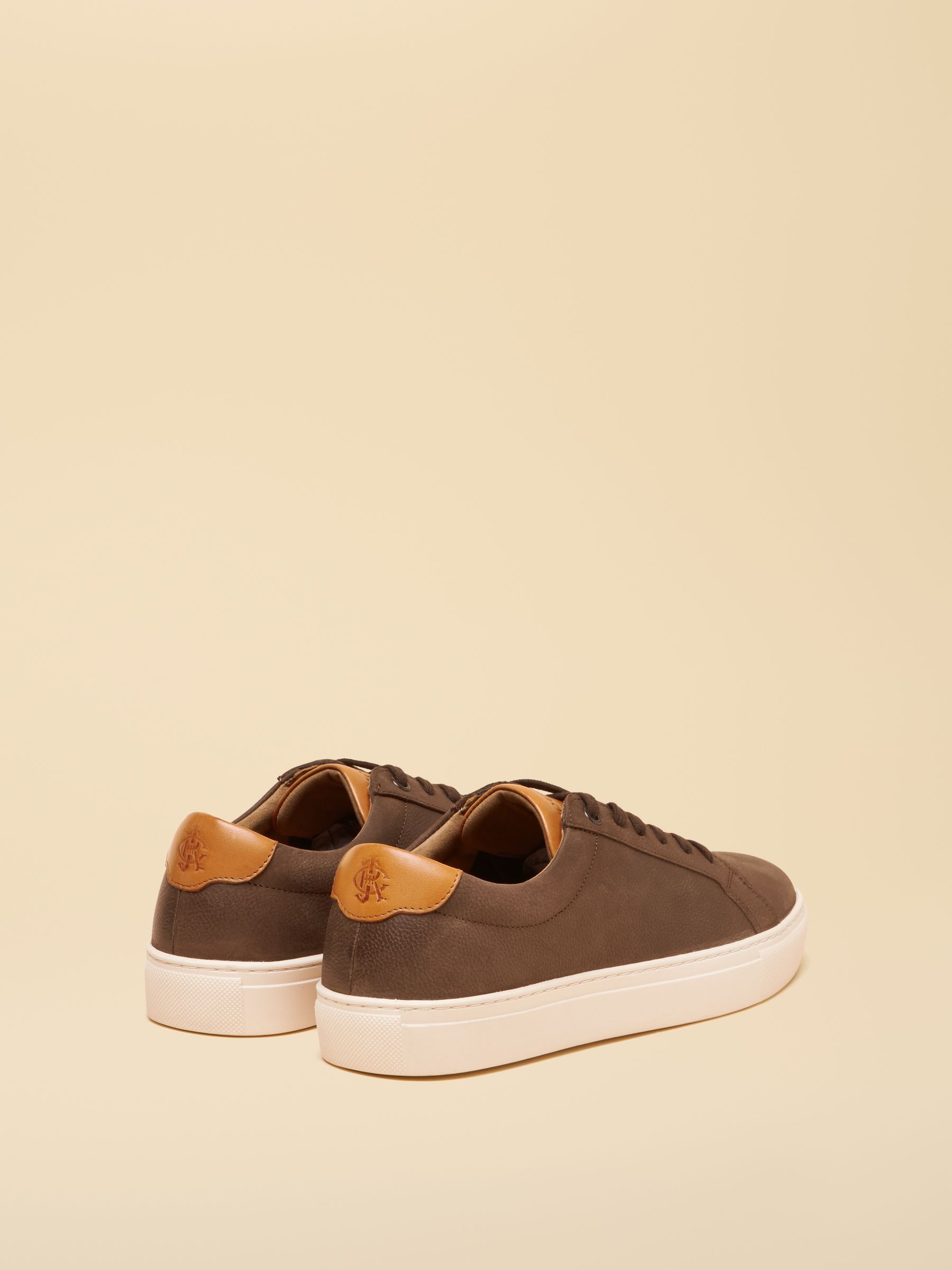 Brown Leather Longline Trainers - Image 3 of 7