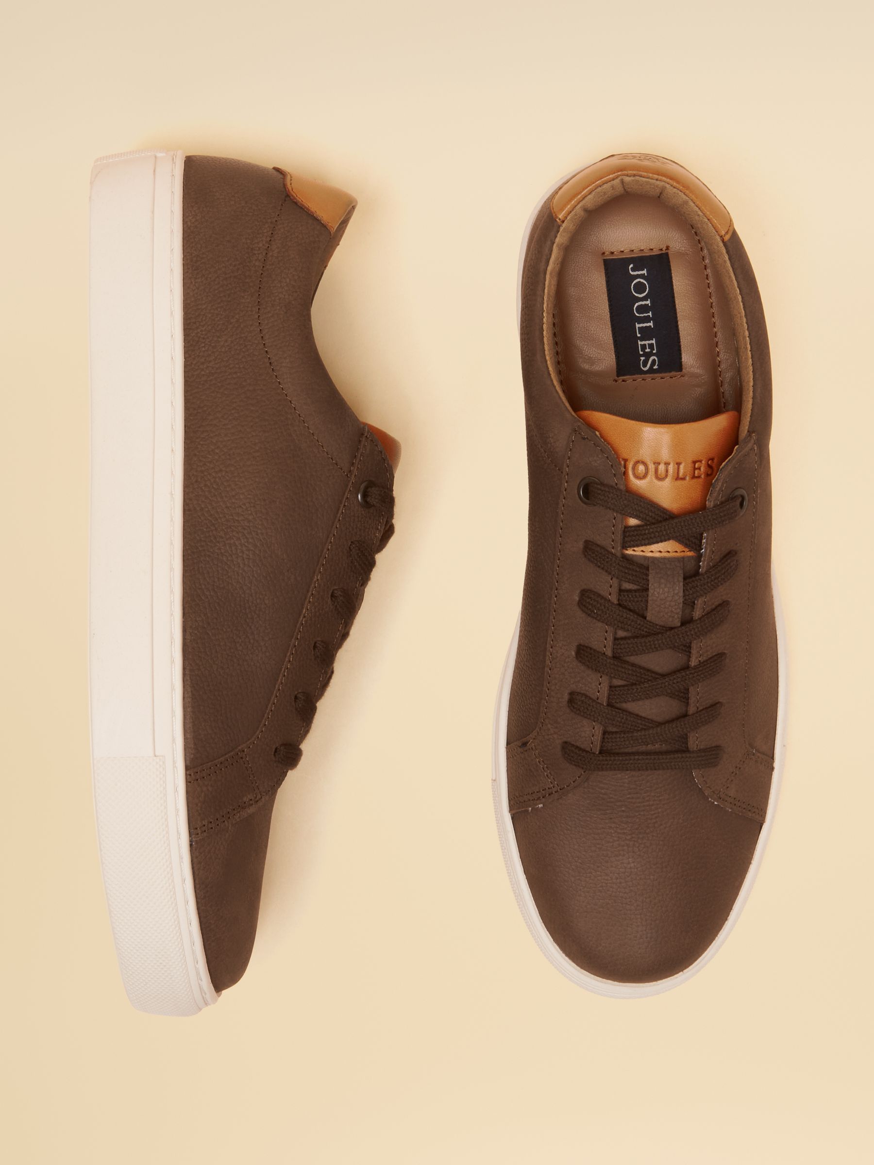 Brown Leather Longline Trainers - Image 5 of 7