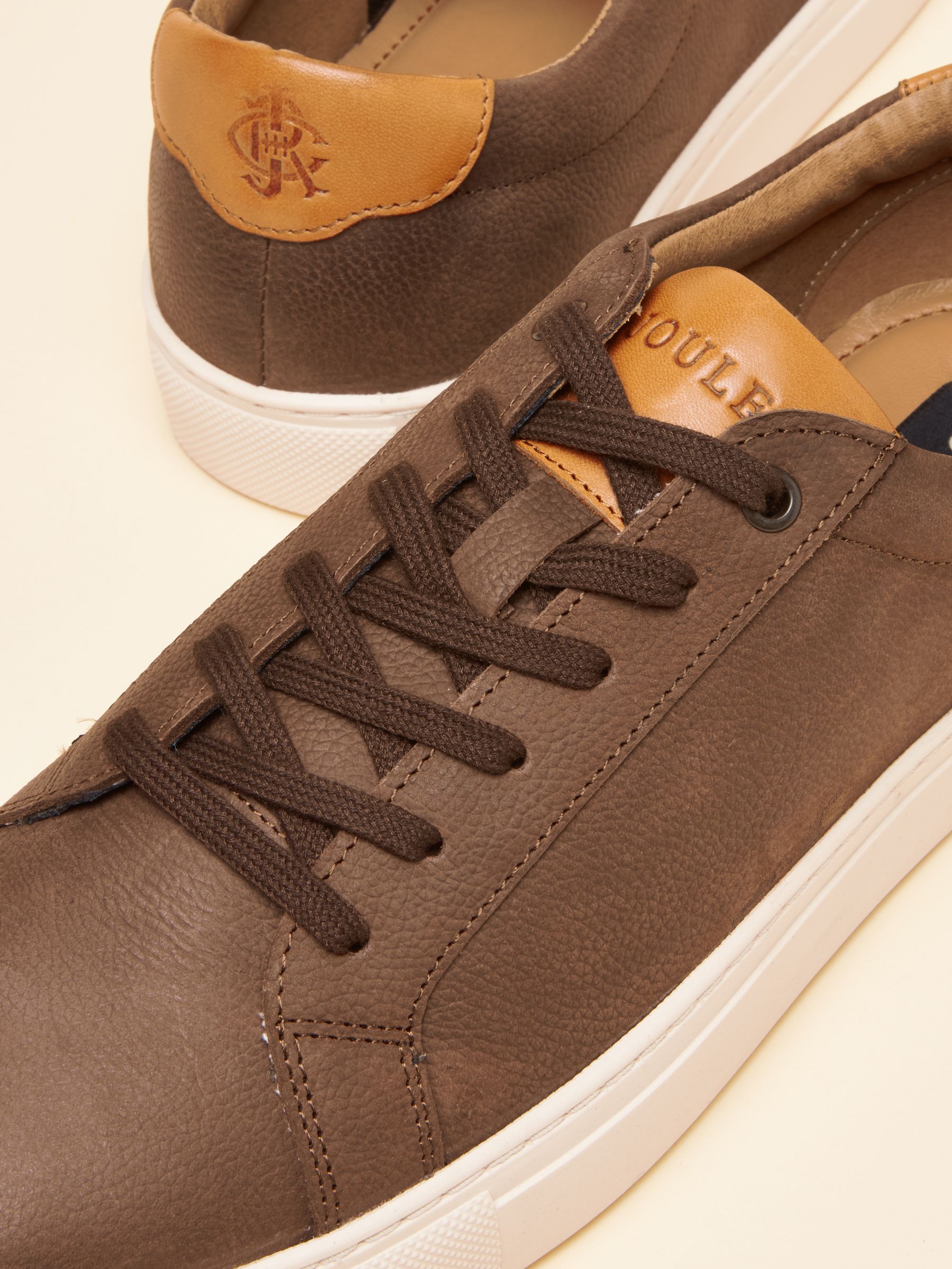 Brown Leather Longline Trainers - Image 6 of 7