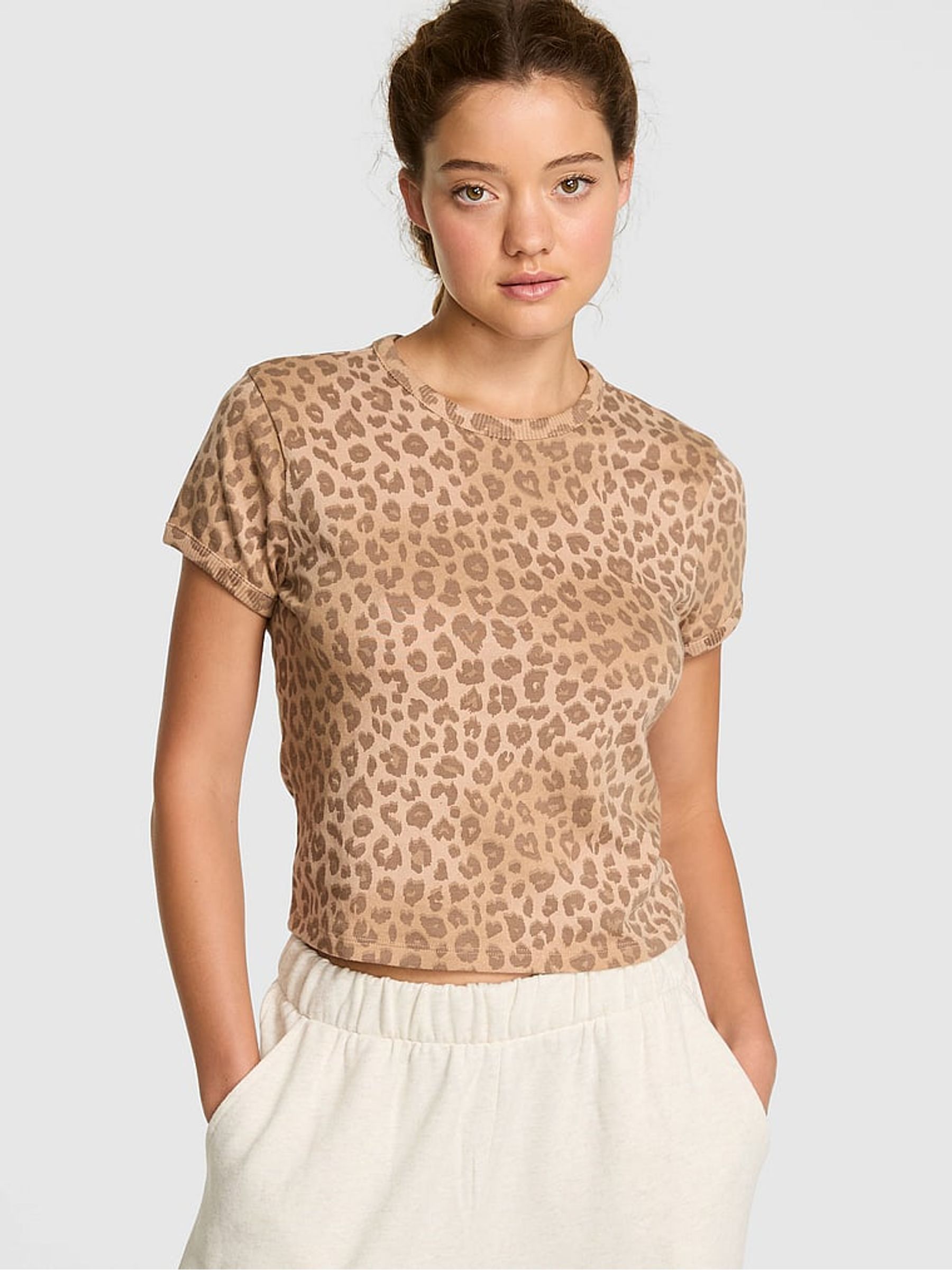 Brown Leopard Retro T-Shirt - Image 1 of 3