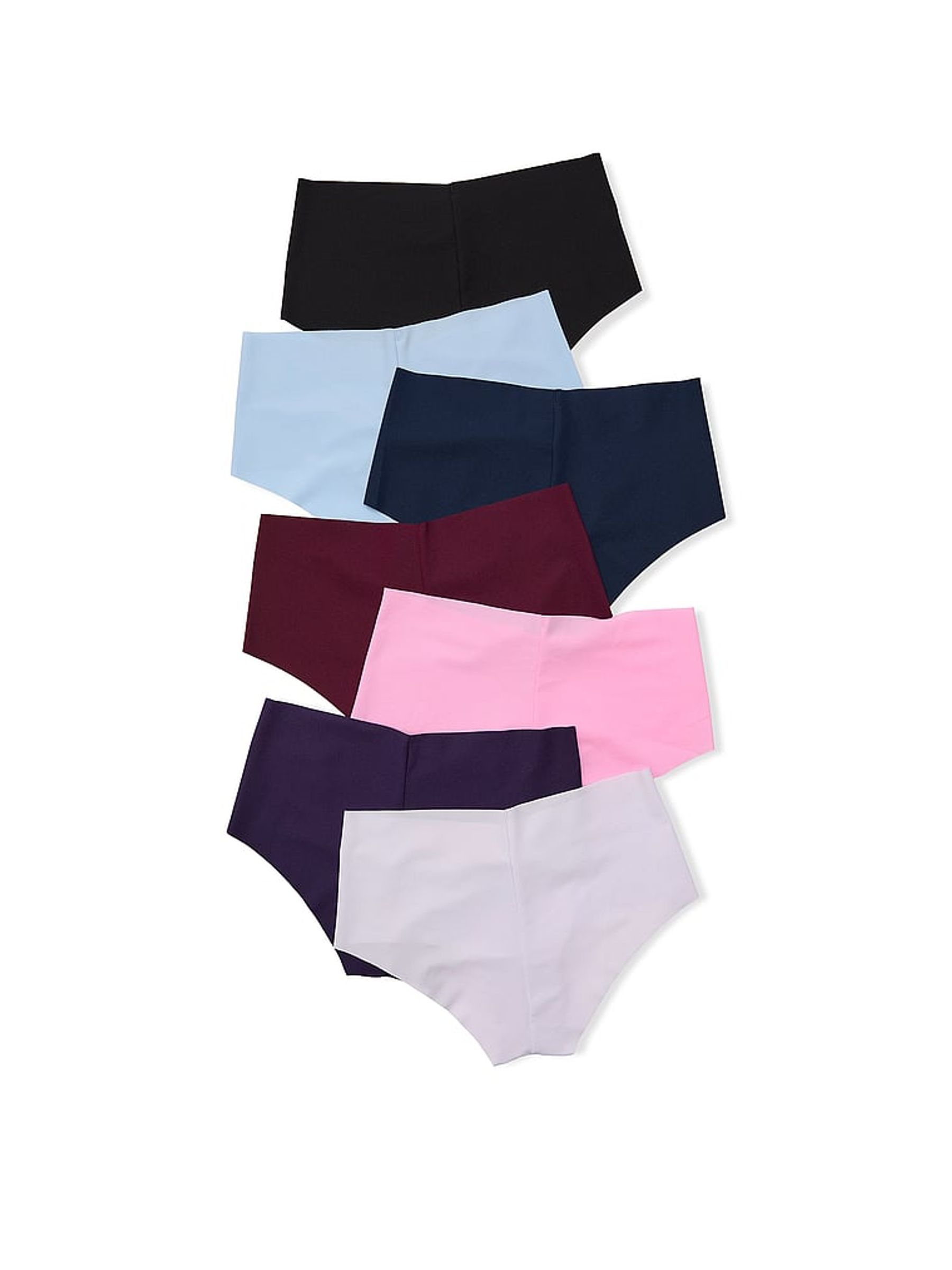 Black/Blue/Burgandy/Pink/White Cheeky No Show Knickers 7 Pack - Image 2 of 3