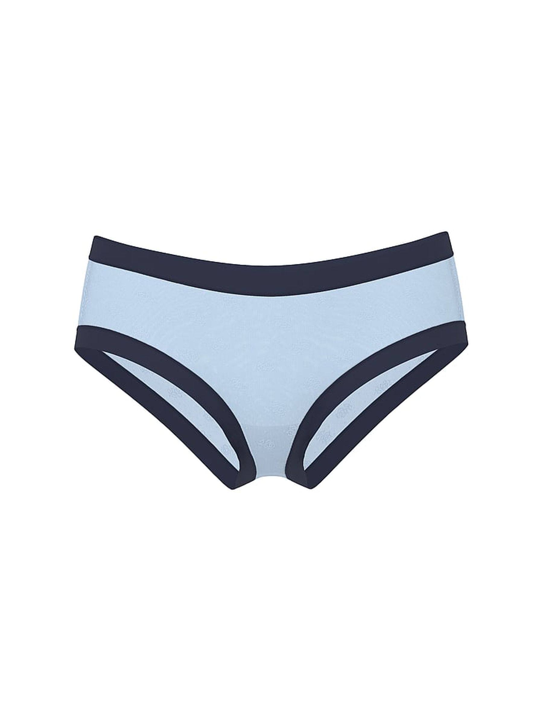 Icy Blue Hipster No Show Rib Mesh Knickers - Image 3 of 3