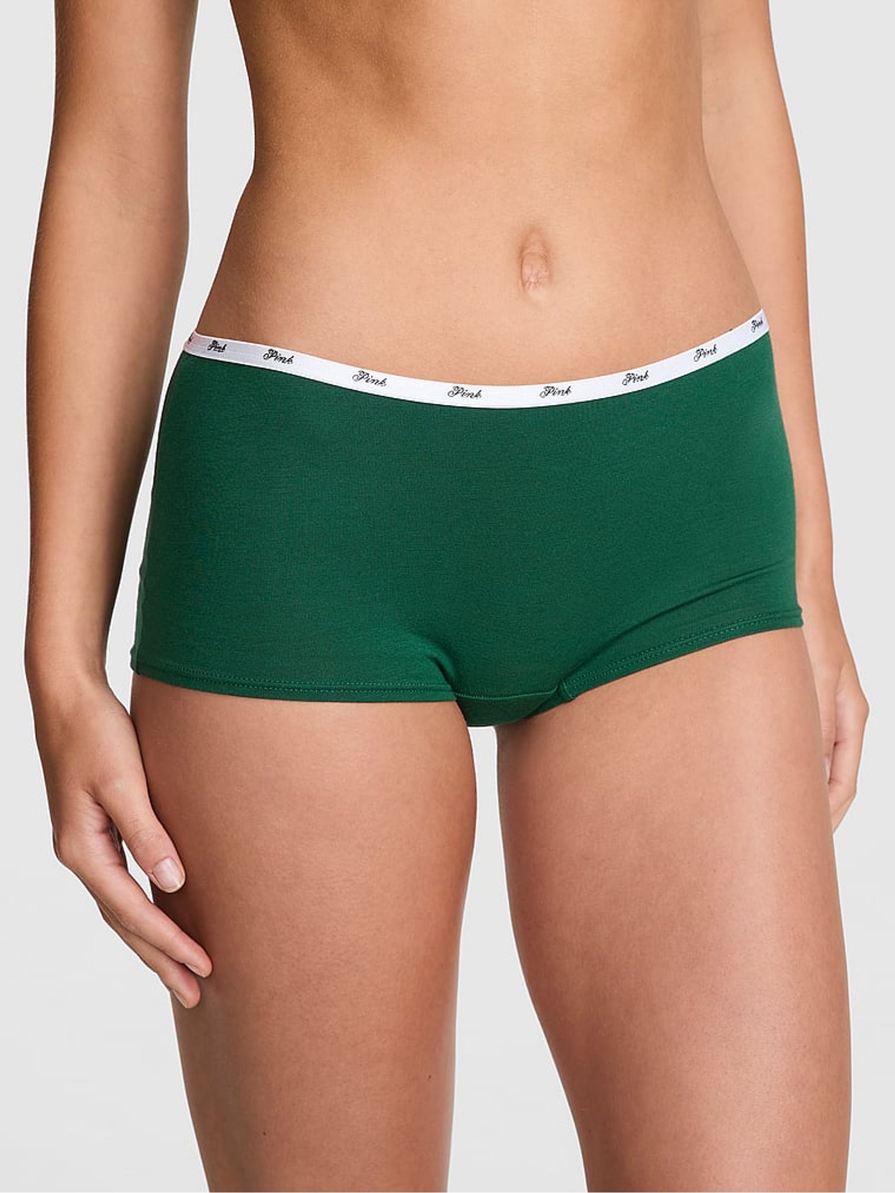Jaguar Green Short Cotton Mini Logo Knickers - Image 1 of 2