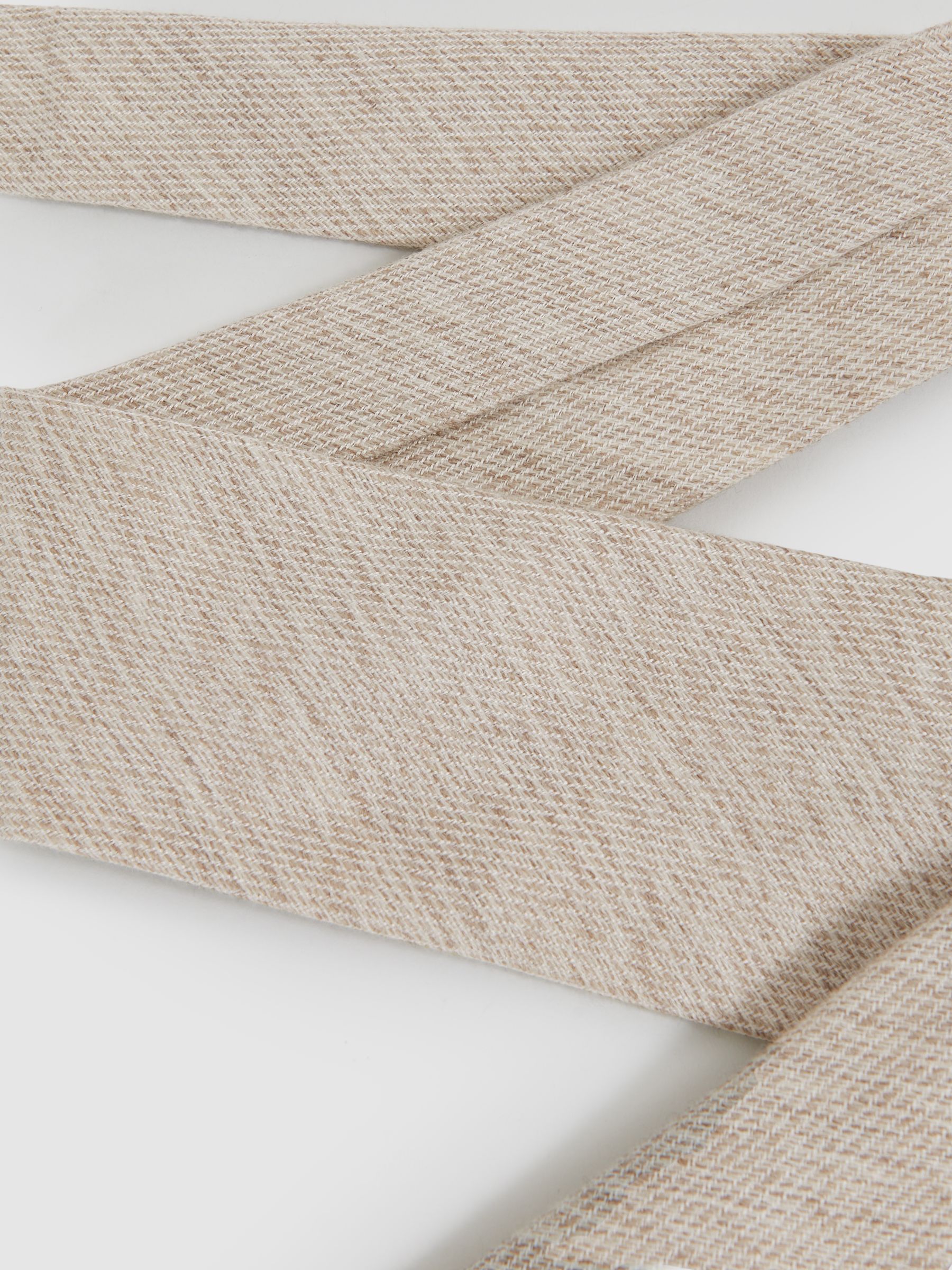 Wool-Silk Textured Tie in Oatmeal - Image 3 of 6
