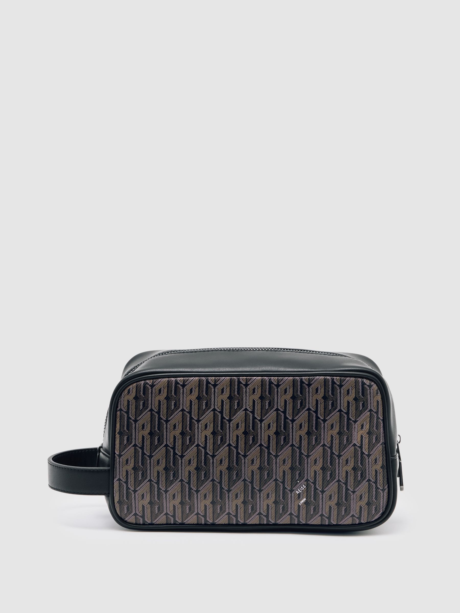 Coated Canvas Monogram Wash Bag in Grey Multi - Image 1 of 4