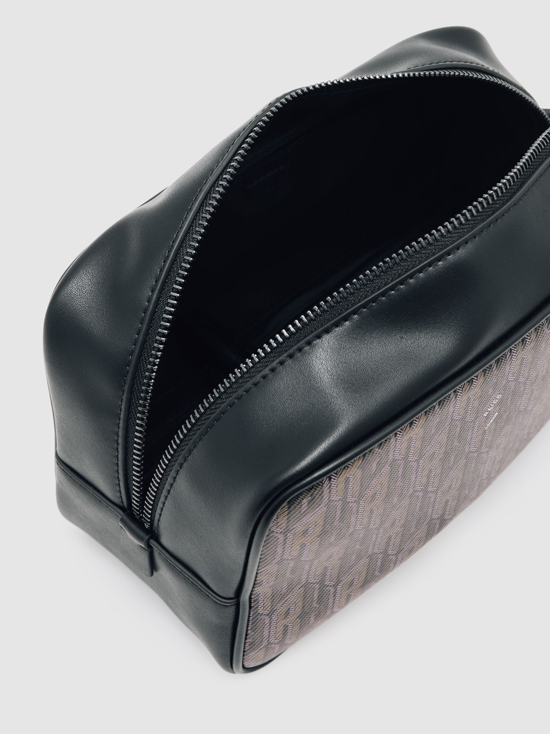 Coated Canvas Monogram Wash Bag in Grey Multi - Image 2 of 4