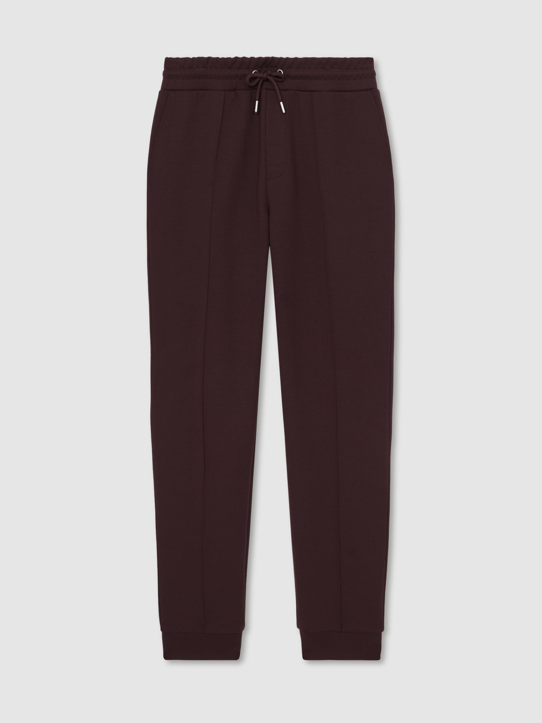 Stretch Jersey Tailored Joggers in Cherry Red - Image 2 of 5