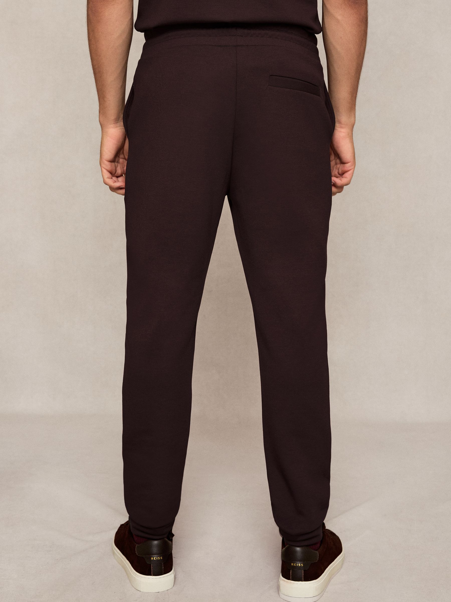 Stretch-Jersey Tailored Joggers in Cherry Red - image 4