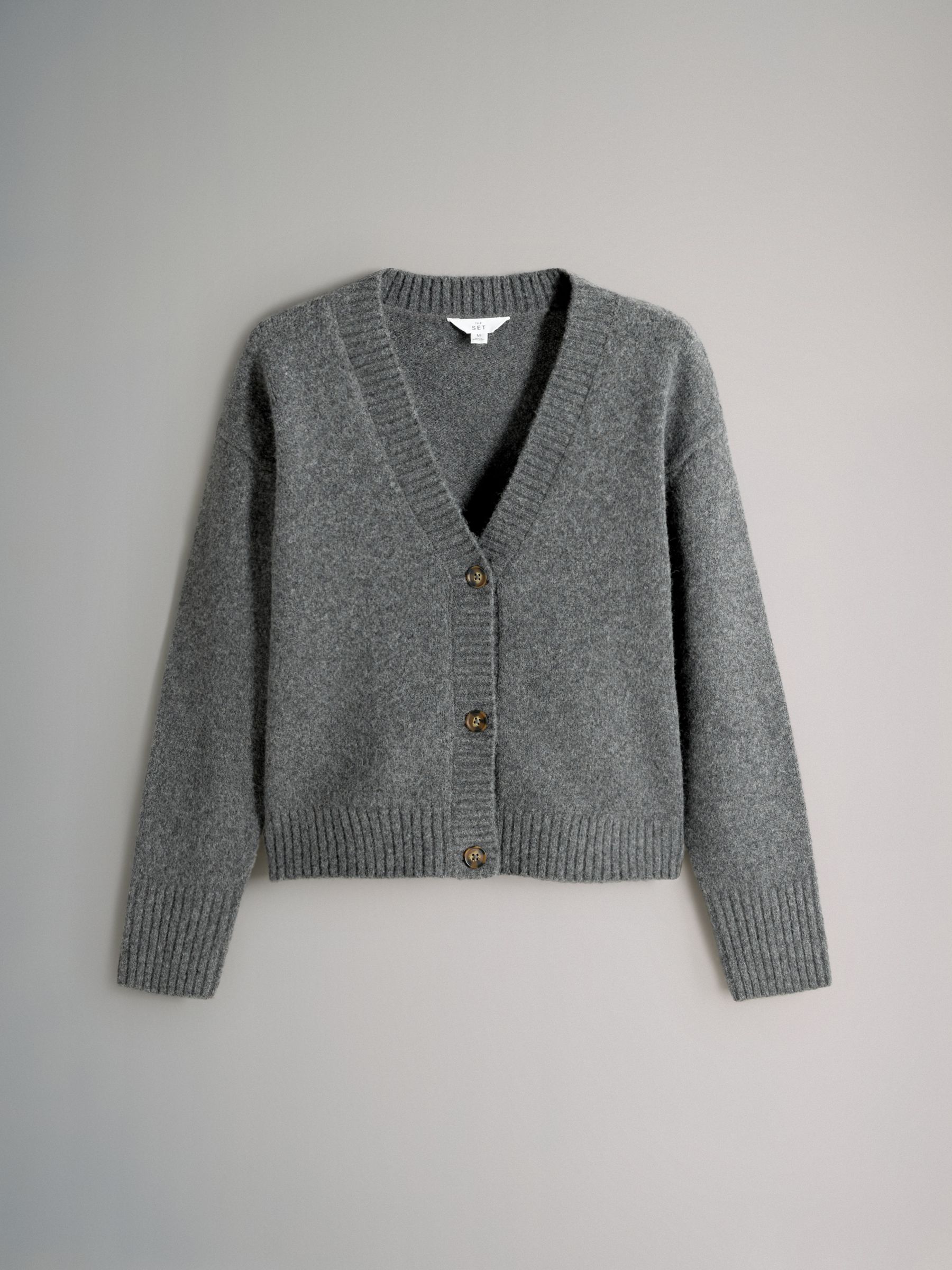 2 Pack V- Neck Knitted Cardigans With Wool - Image 2 of 5