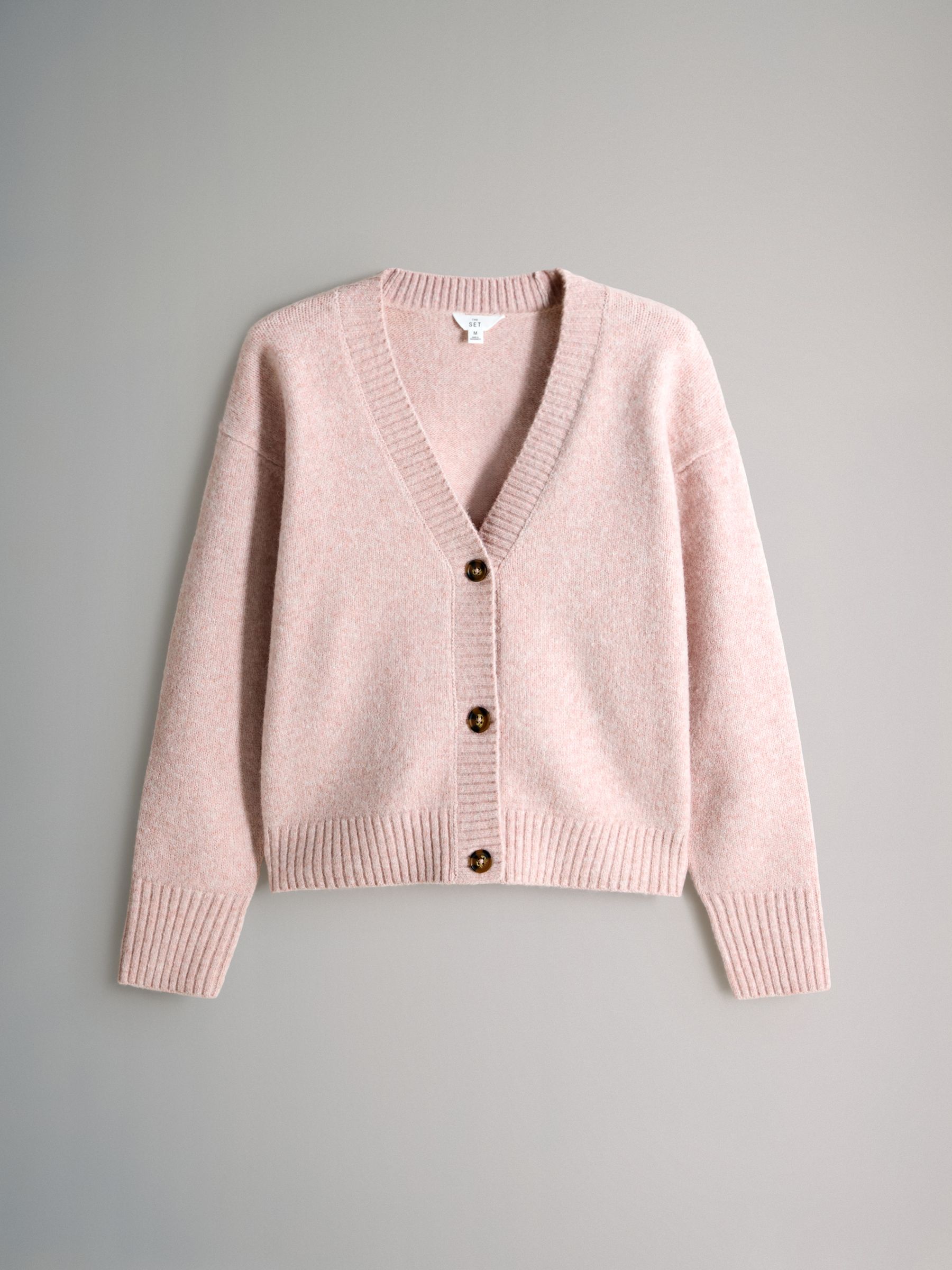 2 Pack V- Neck Knitted Cardigans With Wool - Image 3 of 5