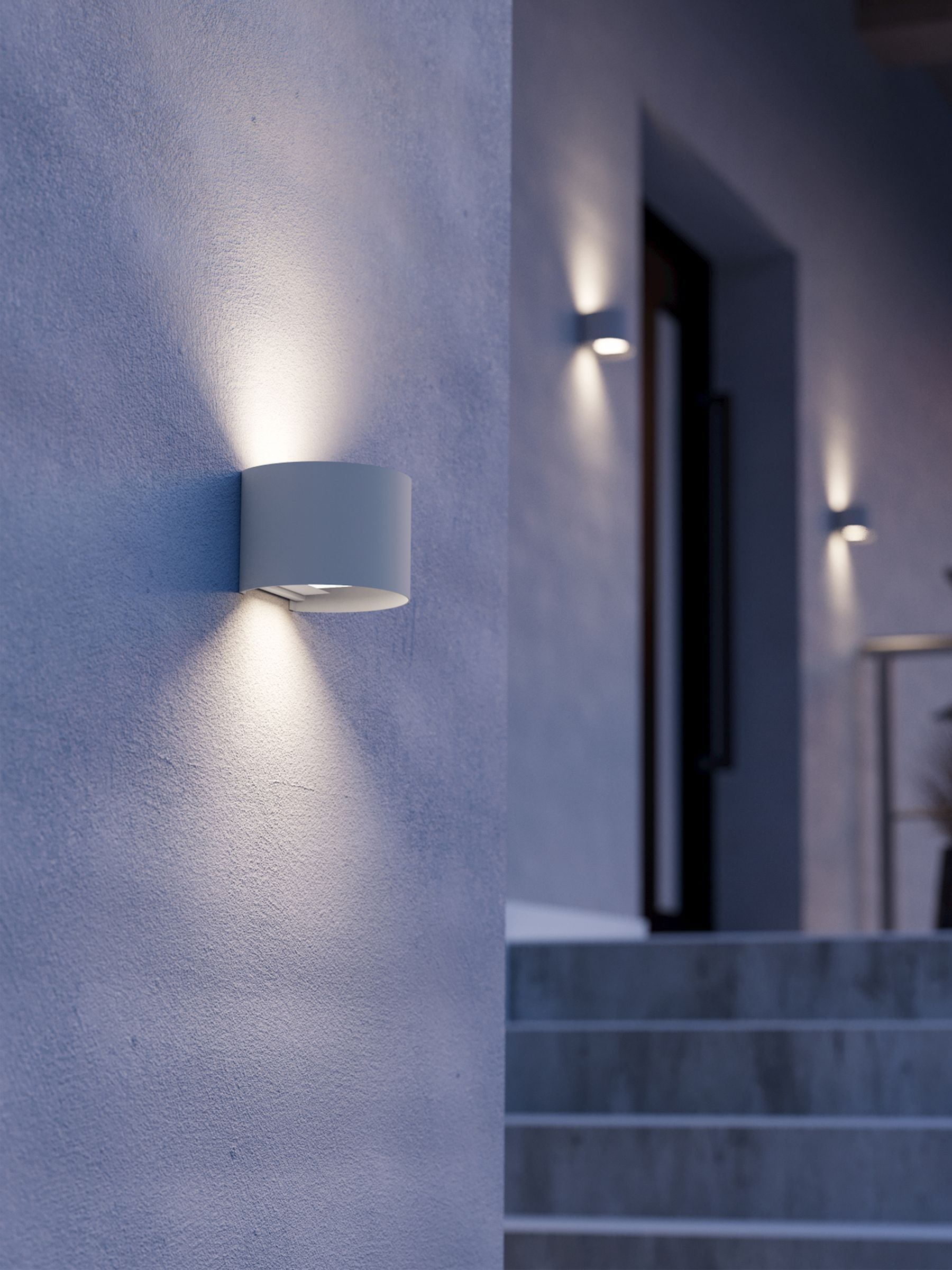 White CALPINO 3 Outdoor Wall Light - Image 1 of 5 White CALPINO 3 Outdoor Wall Light - Image 1 of 5