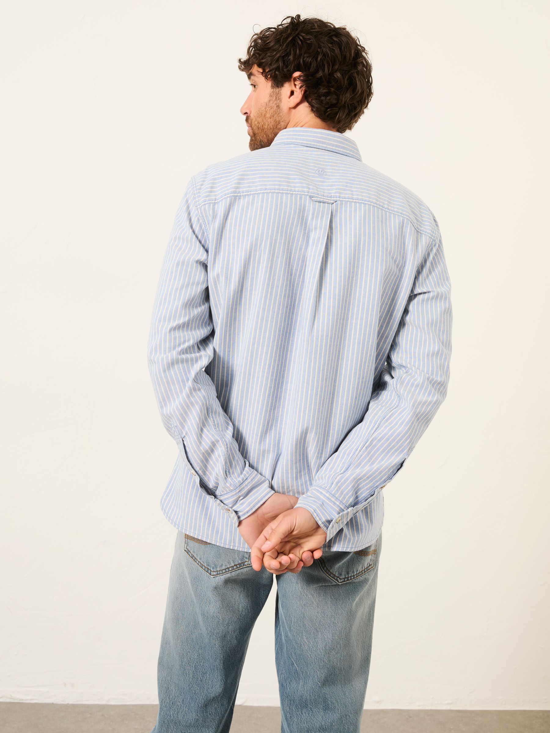 Blue Long Sleeve Oxford Stripe Shirt - Image 2 of 6
