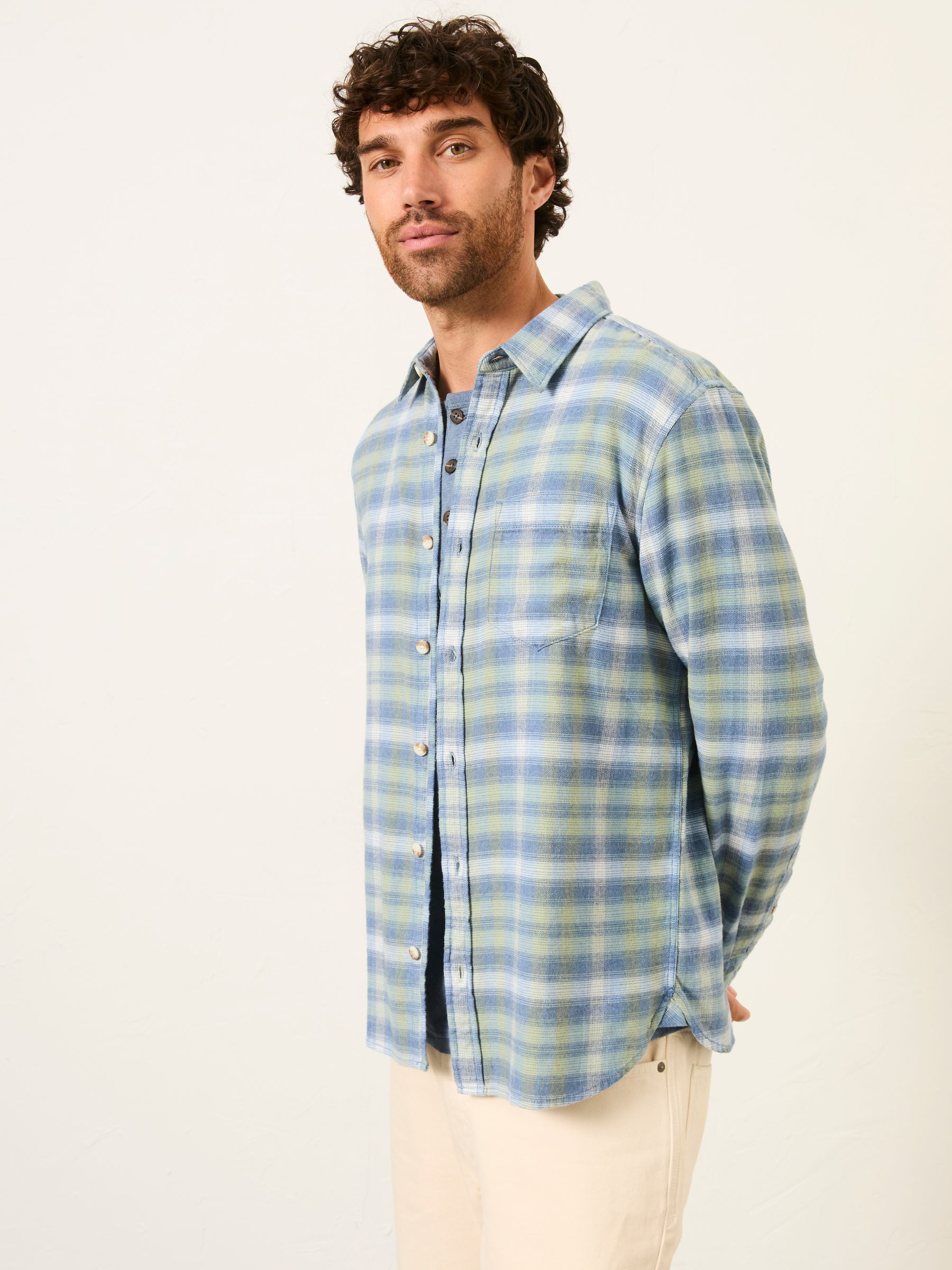 Elvin Mint Green Long Sleeve Check Shirt - Image 1 of 6