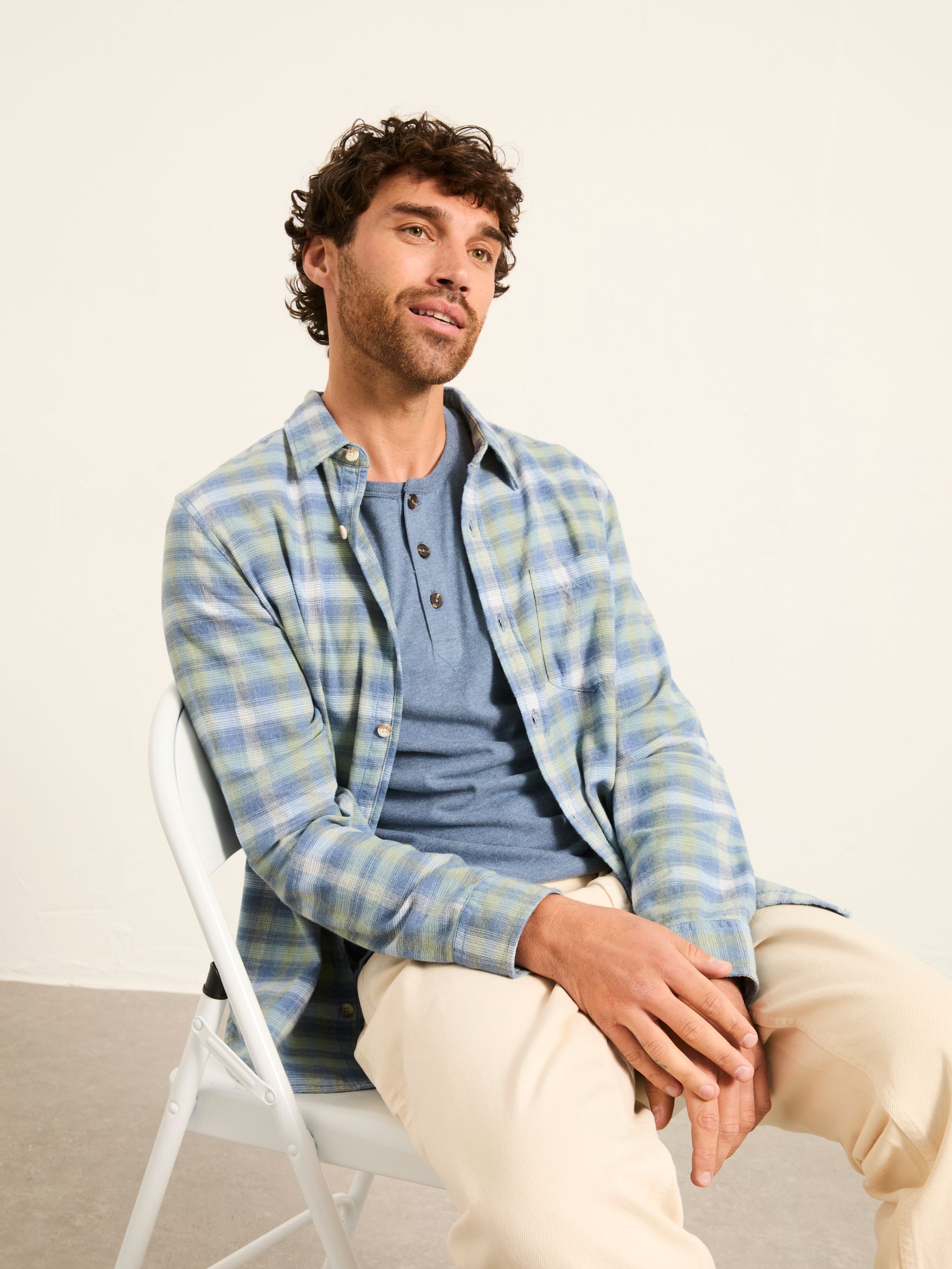 Elvin Mint Green Long Sleeve Check Shirt - Image 5 of 6
