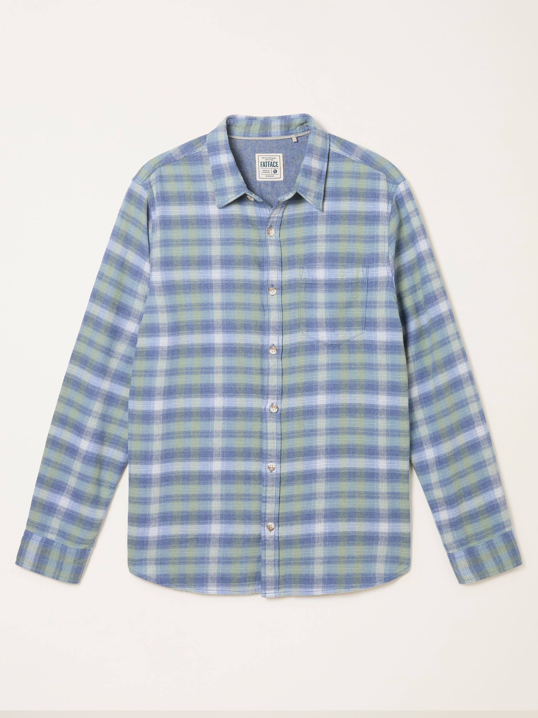 Elvin Mint Green Long Sleeve Check Shirt | FatFace USA