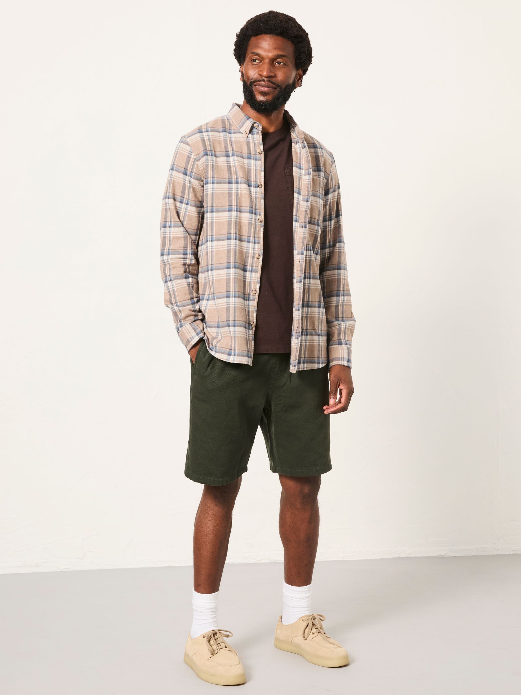 Oaklyn Dark Natural Long Sleeve Check Shirt - Image 4 of 7