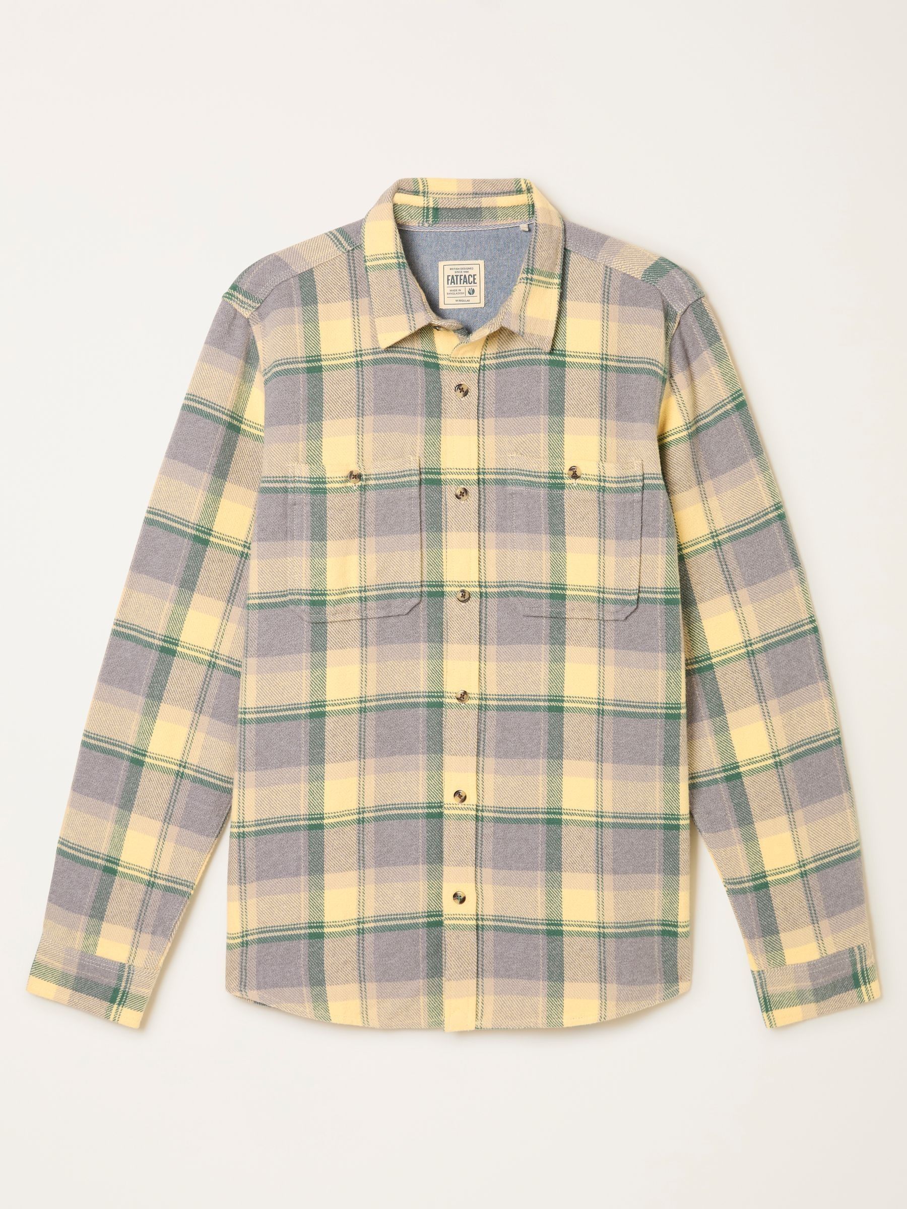 Ennis Light Yellow Long Sleeve Check Shirt - Image 6 of 6