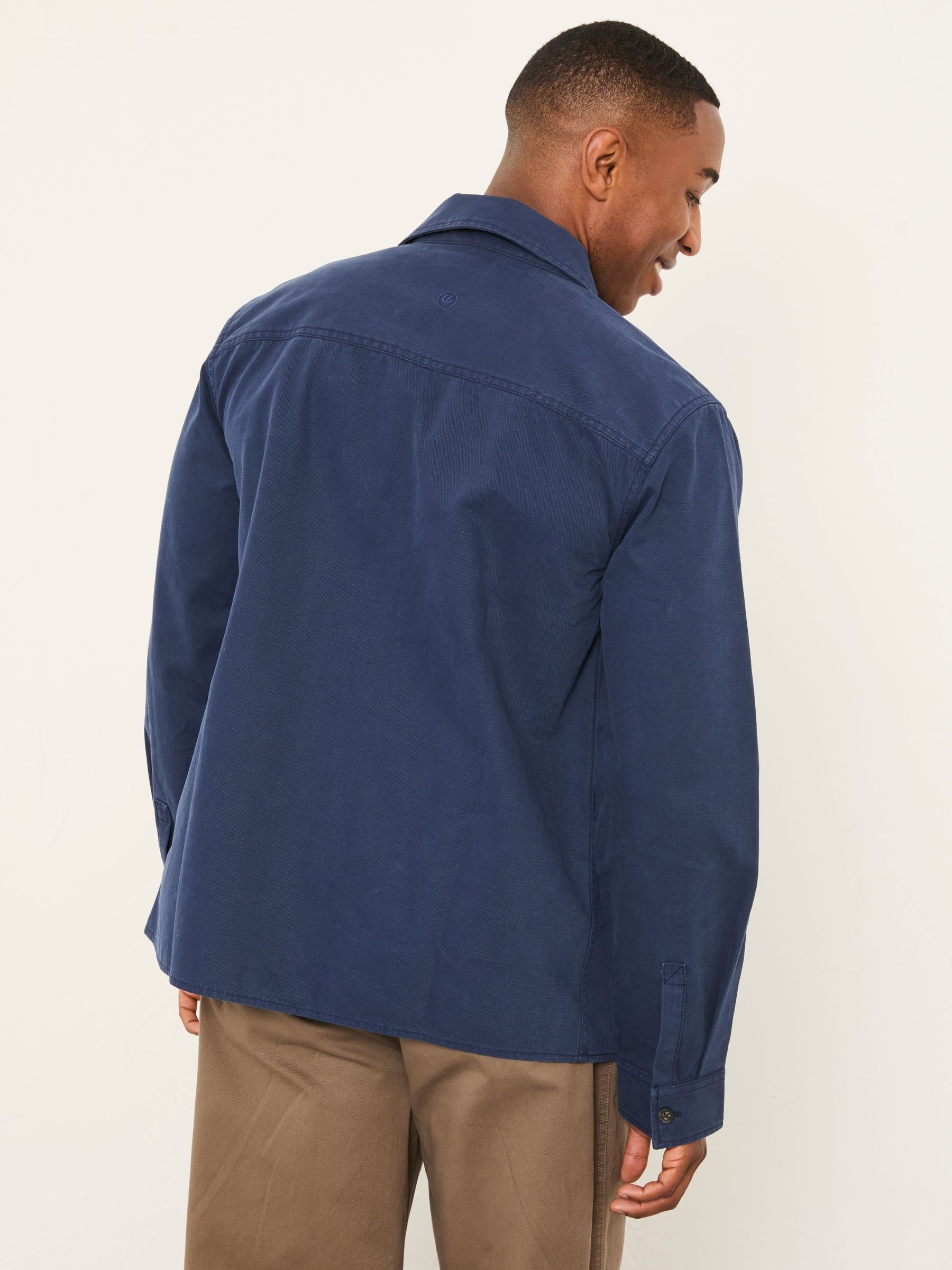 Indigo Blue Long Sleeve Octon Overshirt - Image 2 of 6 Indigo Blue Long Sleeve Octon Overshirt - Image 2 of 6