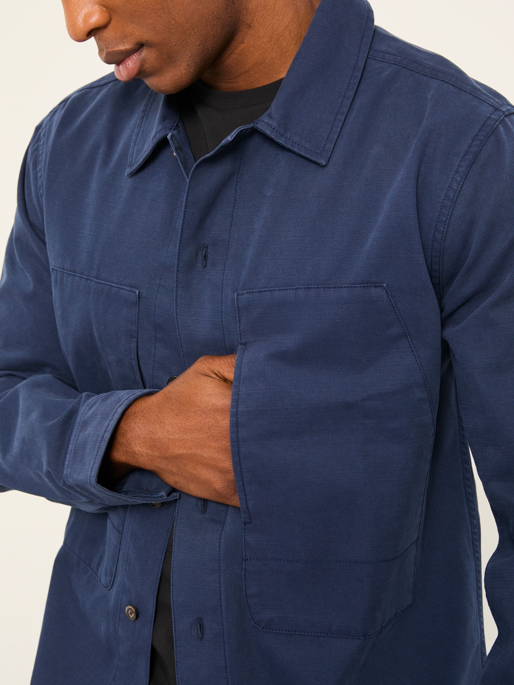 Indigo Blue Long Sleeve Octon Overshirt - Image 5 of 6