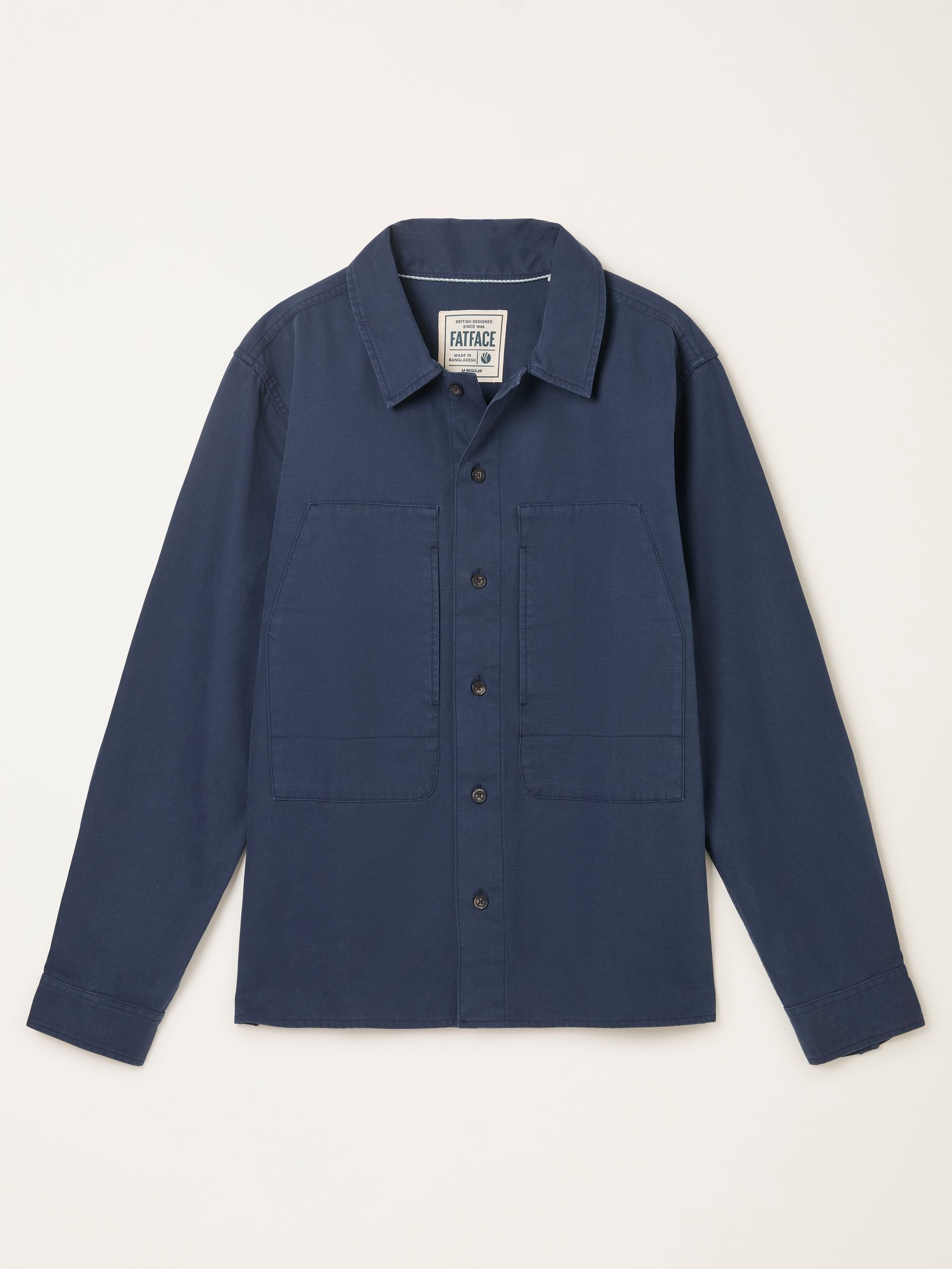 Indigo Blue Long Sleeve Octon Overshirt - Image 6 of 6 Indigo Blue Long Sleeve Octon Overshirt - Image 6 of 6