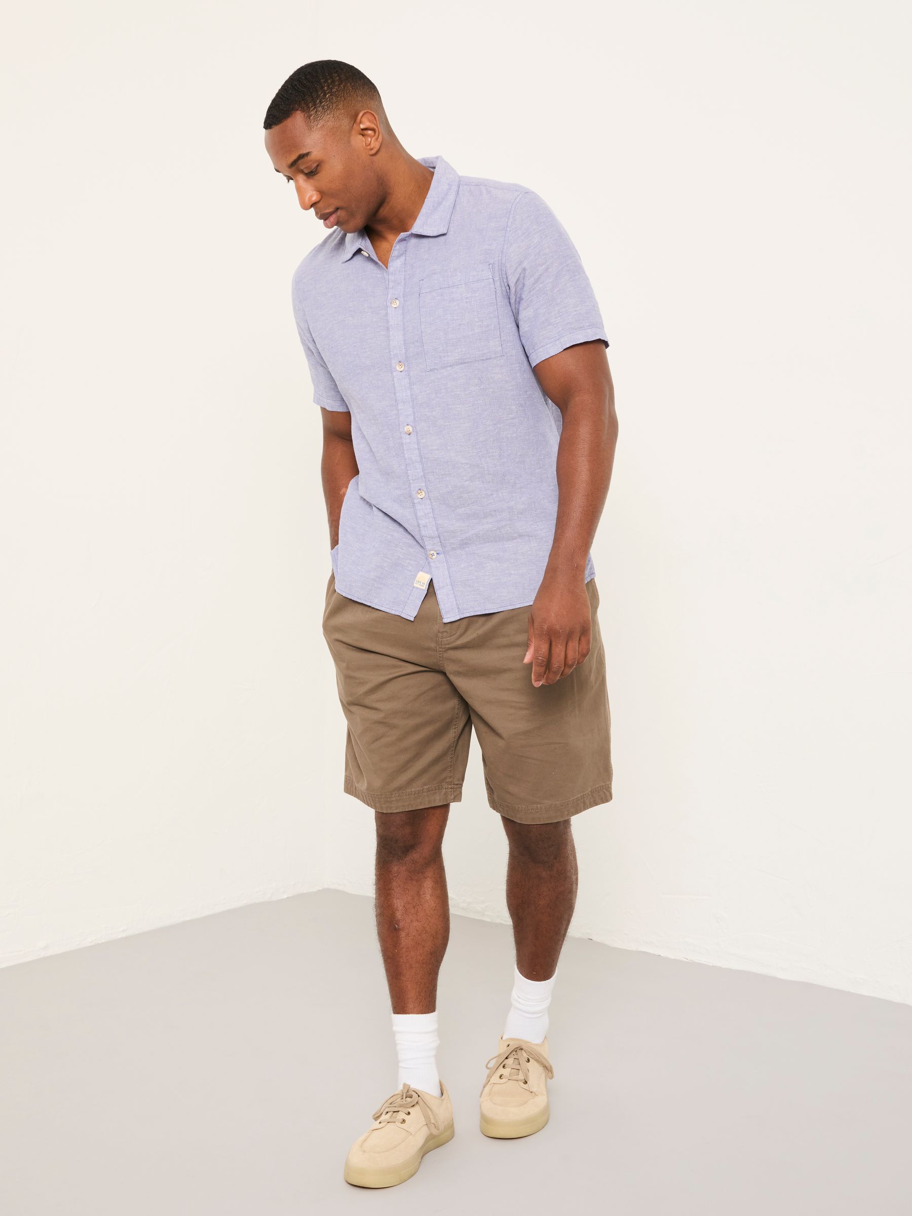 Bugle Lilac Purple Short Sleeve 1 pocket Shirt - Image 3 of 6