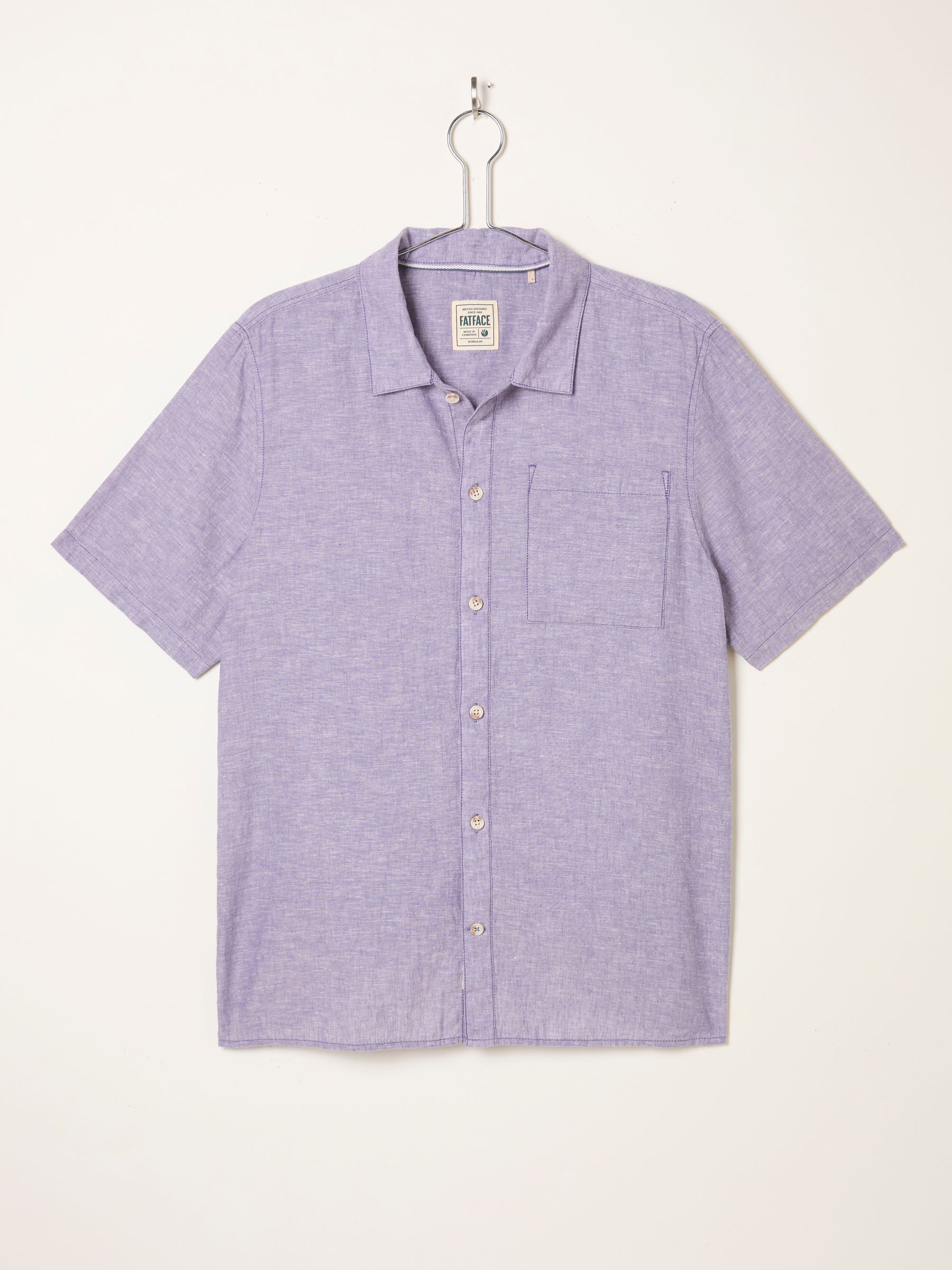 Bugle Lilac Purple Short Sleeve 1 pocket Shirt - Image 6 of 6