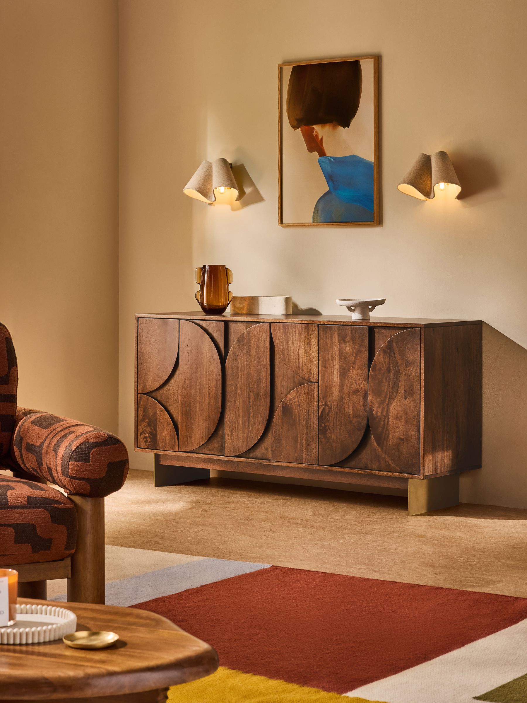 Keala Large Sideboard in Dark Mango Wood - Image 1 of 5