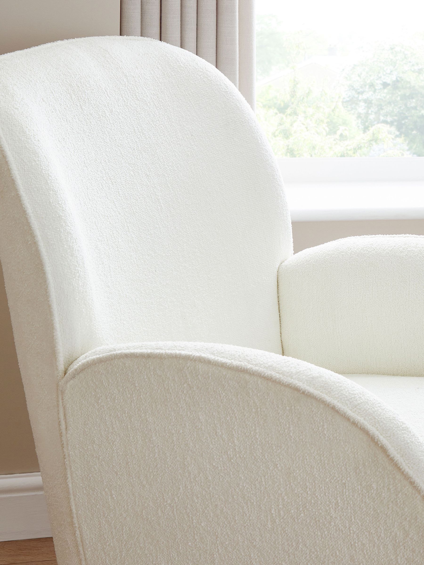 Babymore Off White Boucle Freya Nursing Chair with Stool - Image 3 of 6