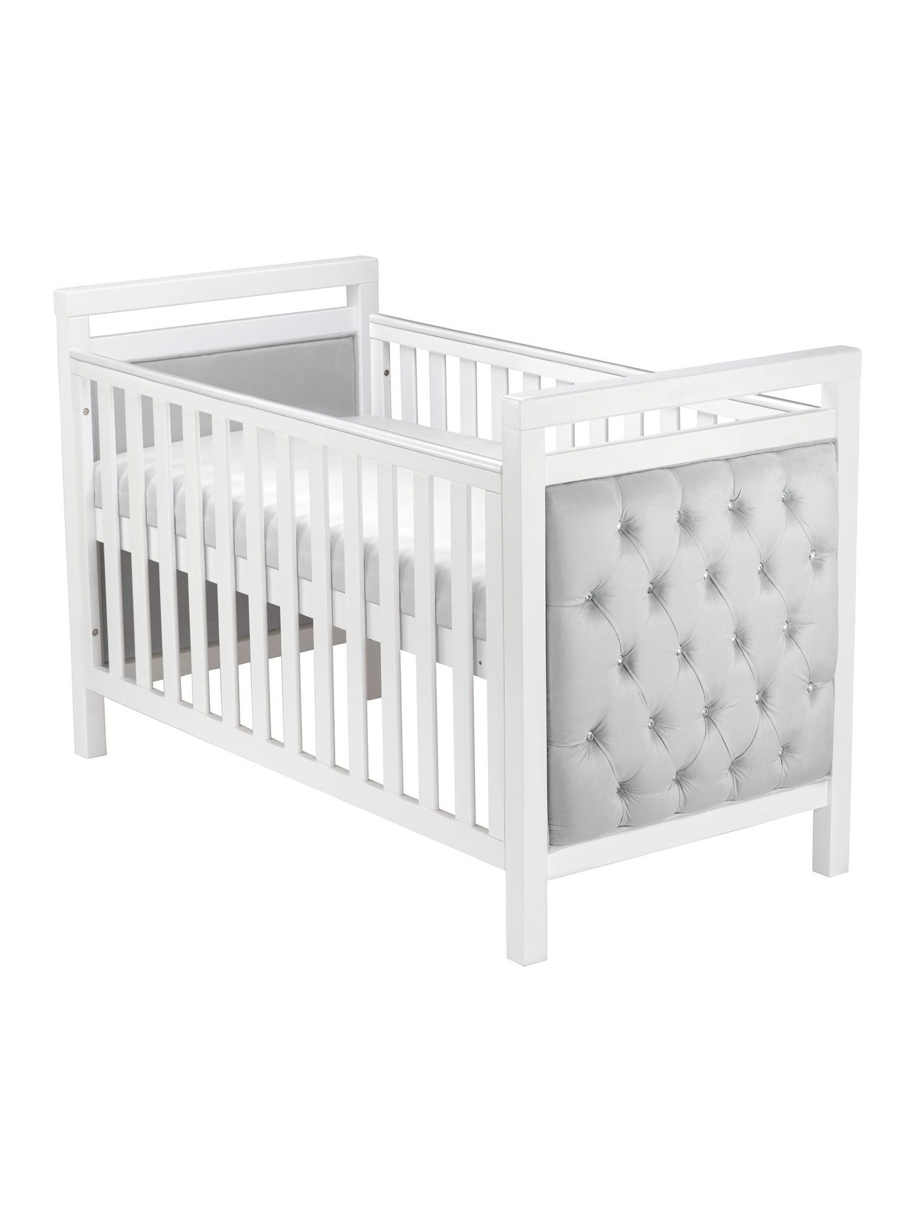 White Velvet Deluxe Cot Bed - Image 5 of 6