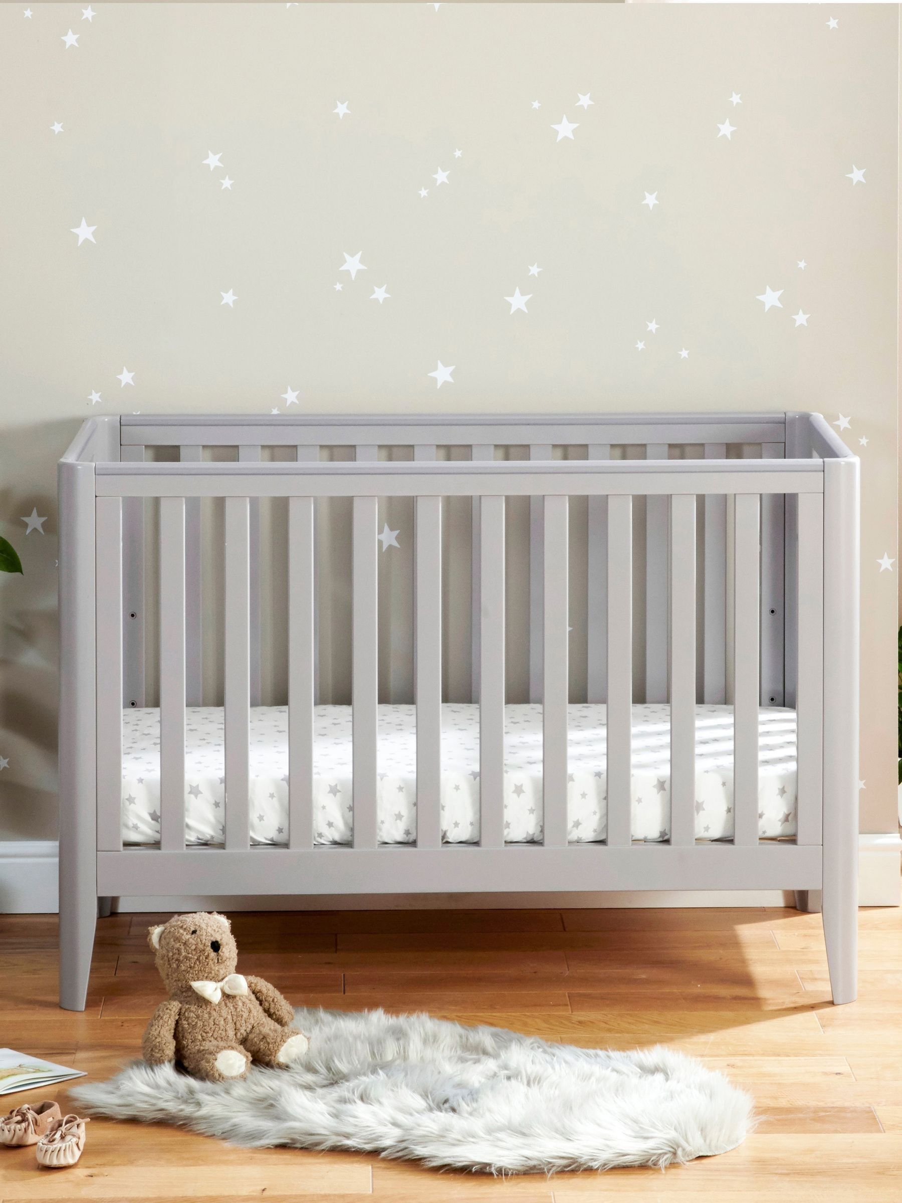 Babymore Grey Iris Cot Bed - Image 2 of 4