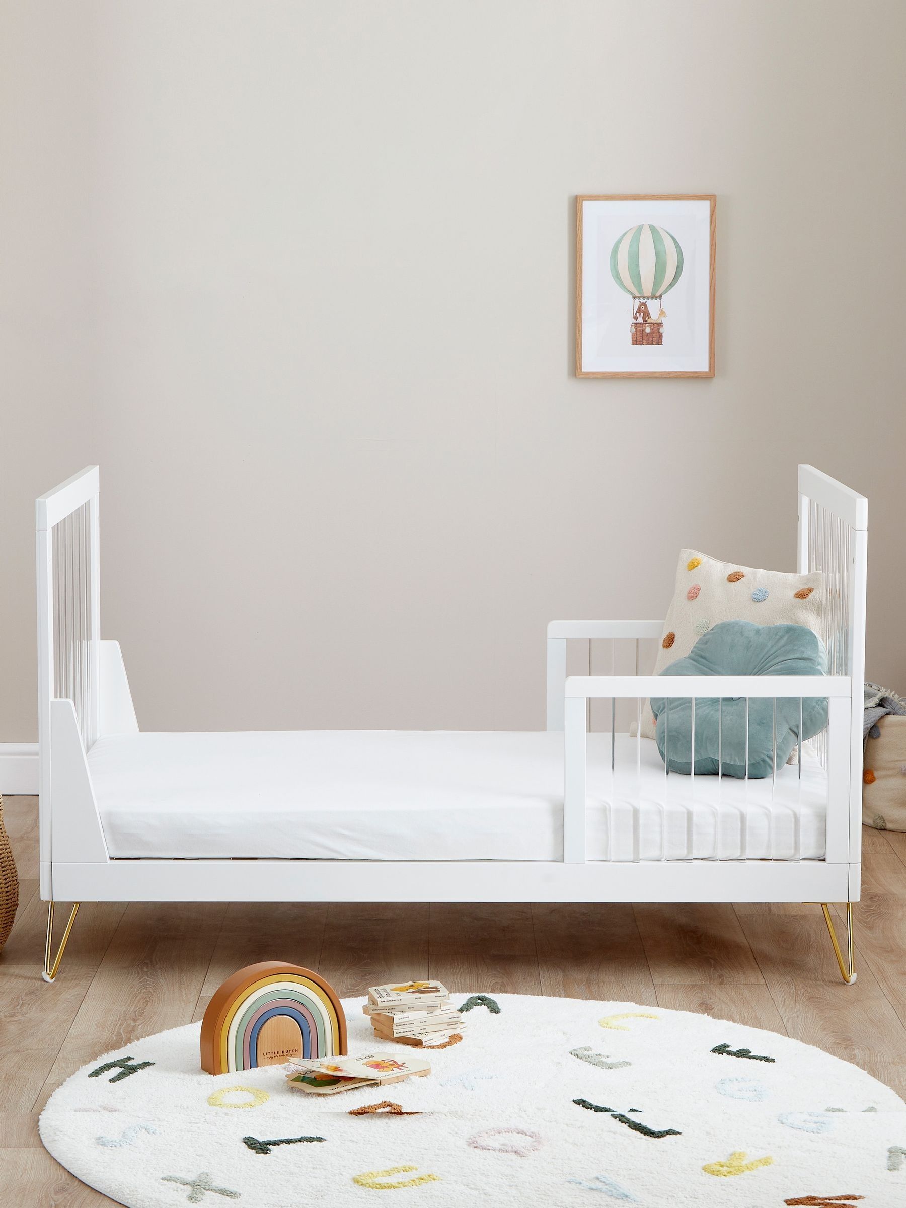 Babymore Acrylic Kimi XL Cot Bed - Image 3 of 5