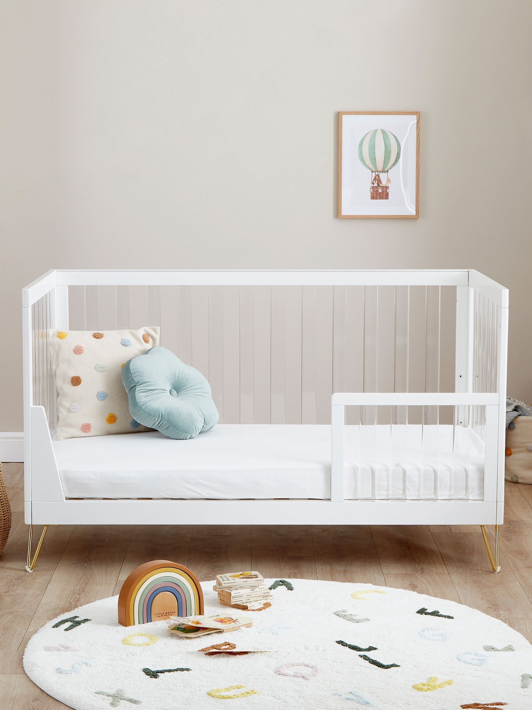 Babymore Acrylic Kimi XL Cot Bed - Image 5 of 5