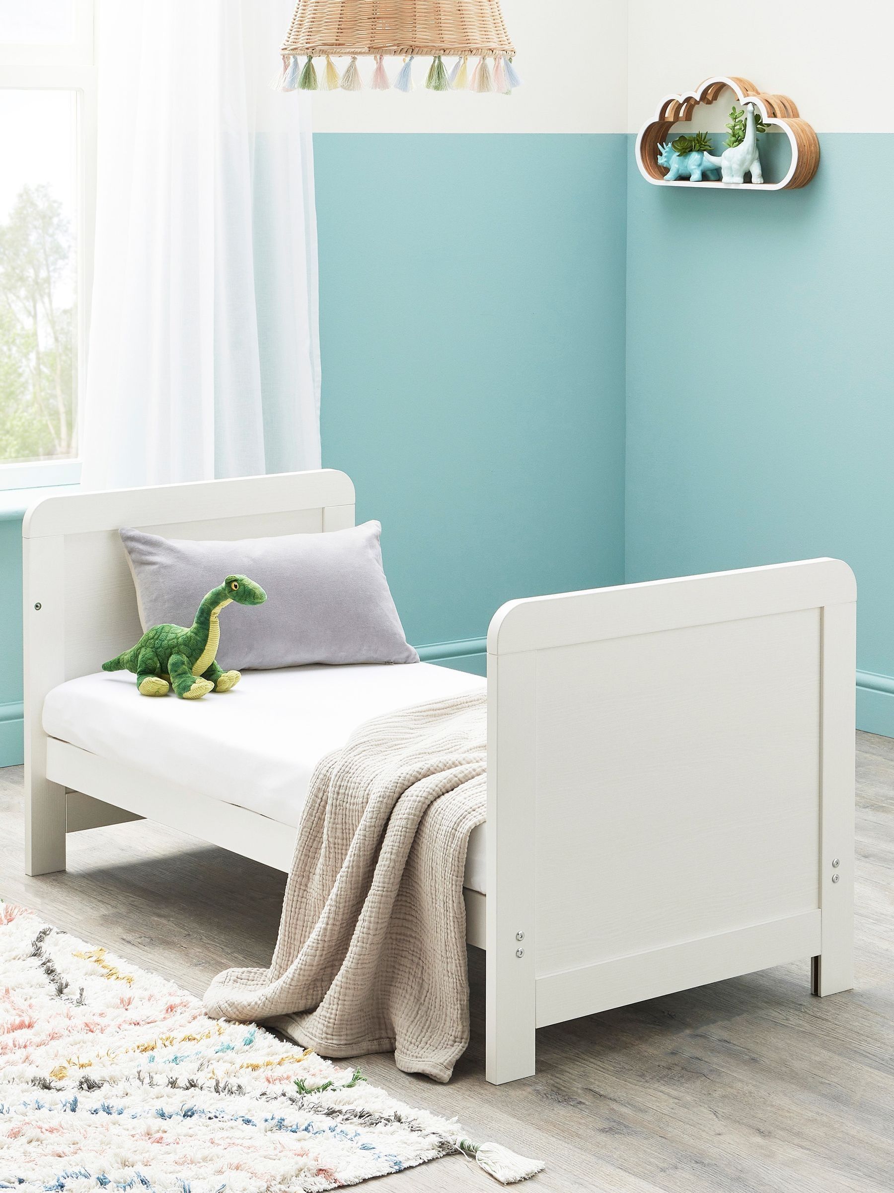 Babymore White Wash Caro Mini Cot Bed - Image 3 of 4