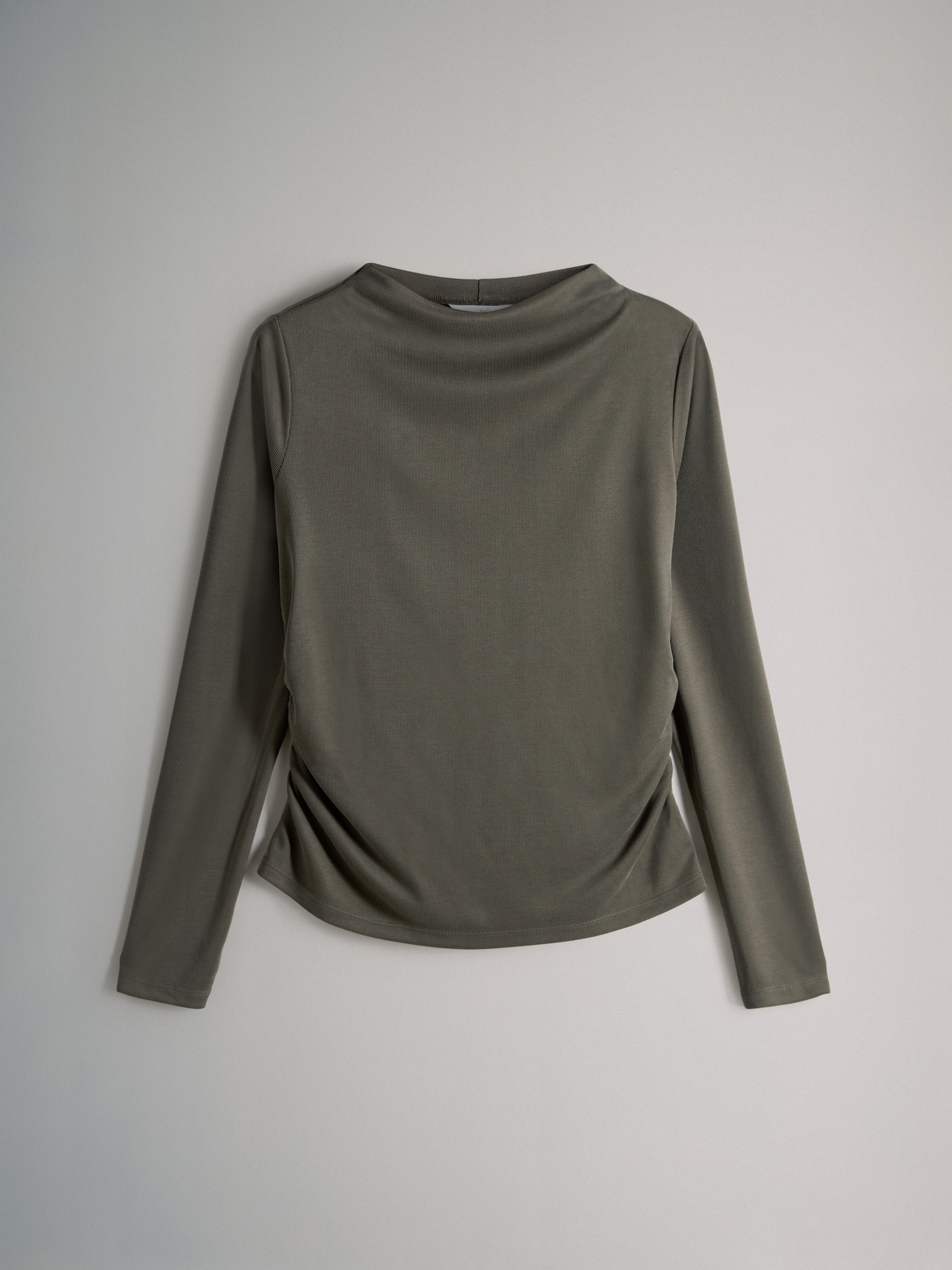 Navy/Khaki/Taupe - Drape Longsleeve Top 3 Pack - Image 2 of 6