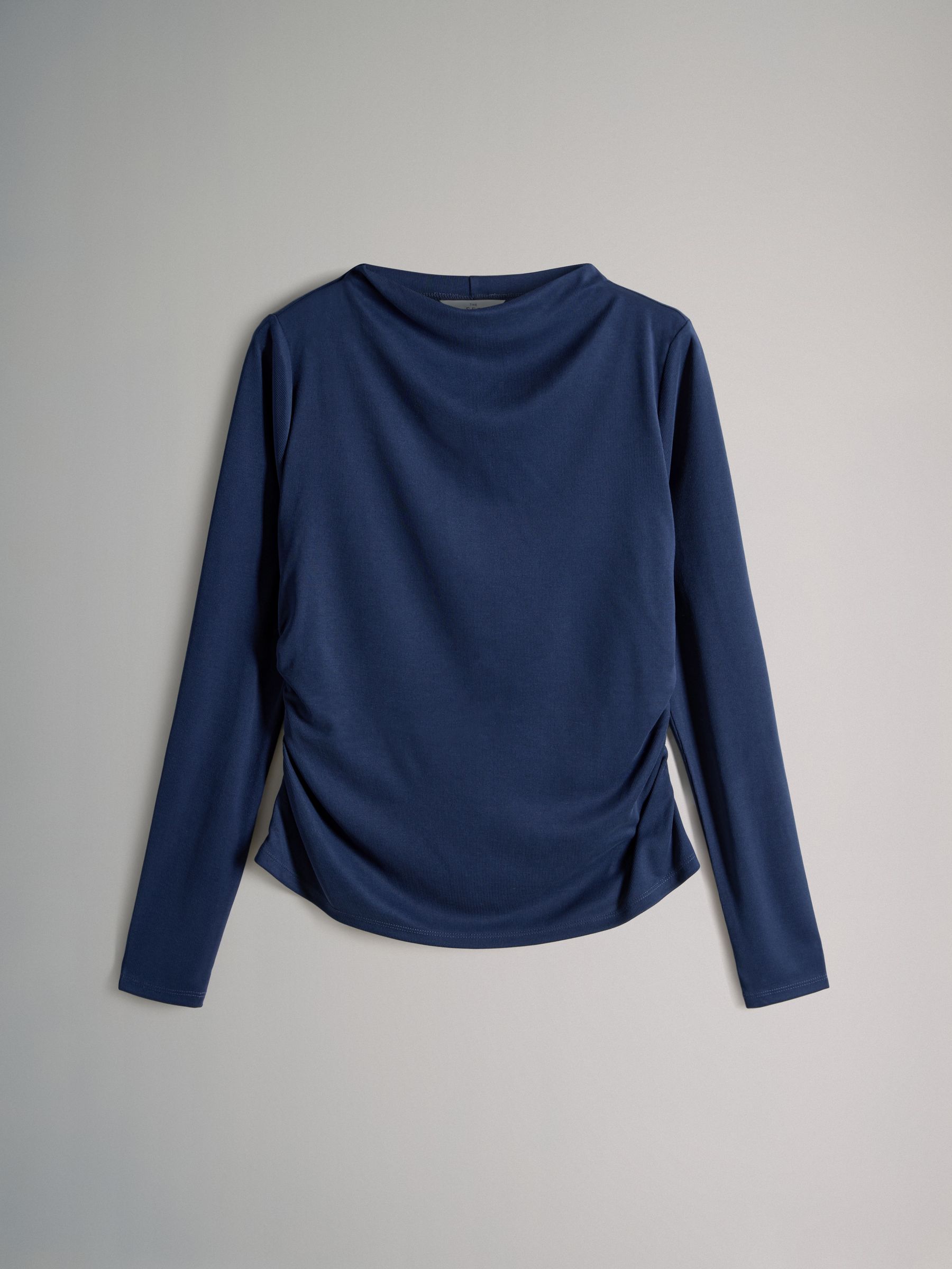 Navy/Khaki/Taupe - Drape Longsleeve Top 3 Pack - Image 3 of 6