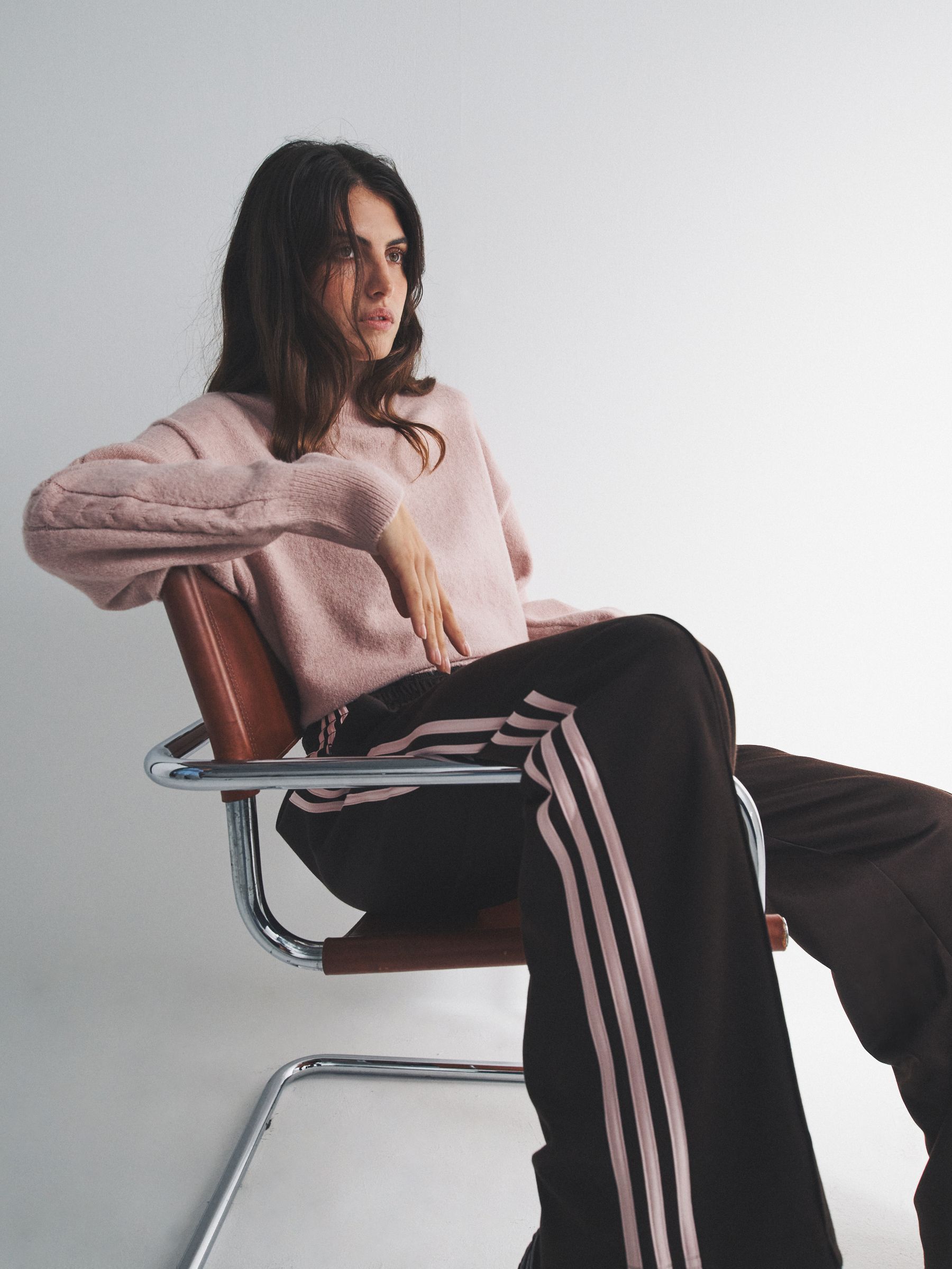 Soft Pink/Black 2 Pack High Neck Cable Jumpers - Image 3 of 6