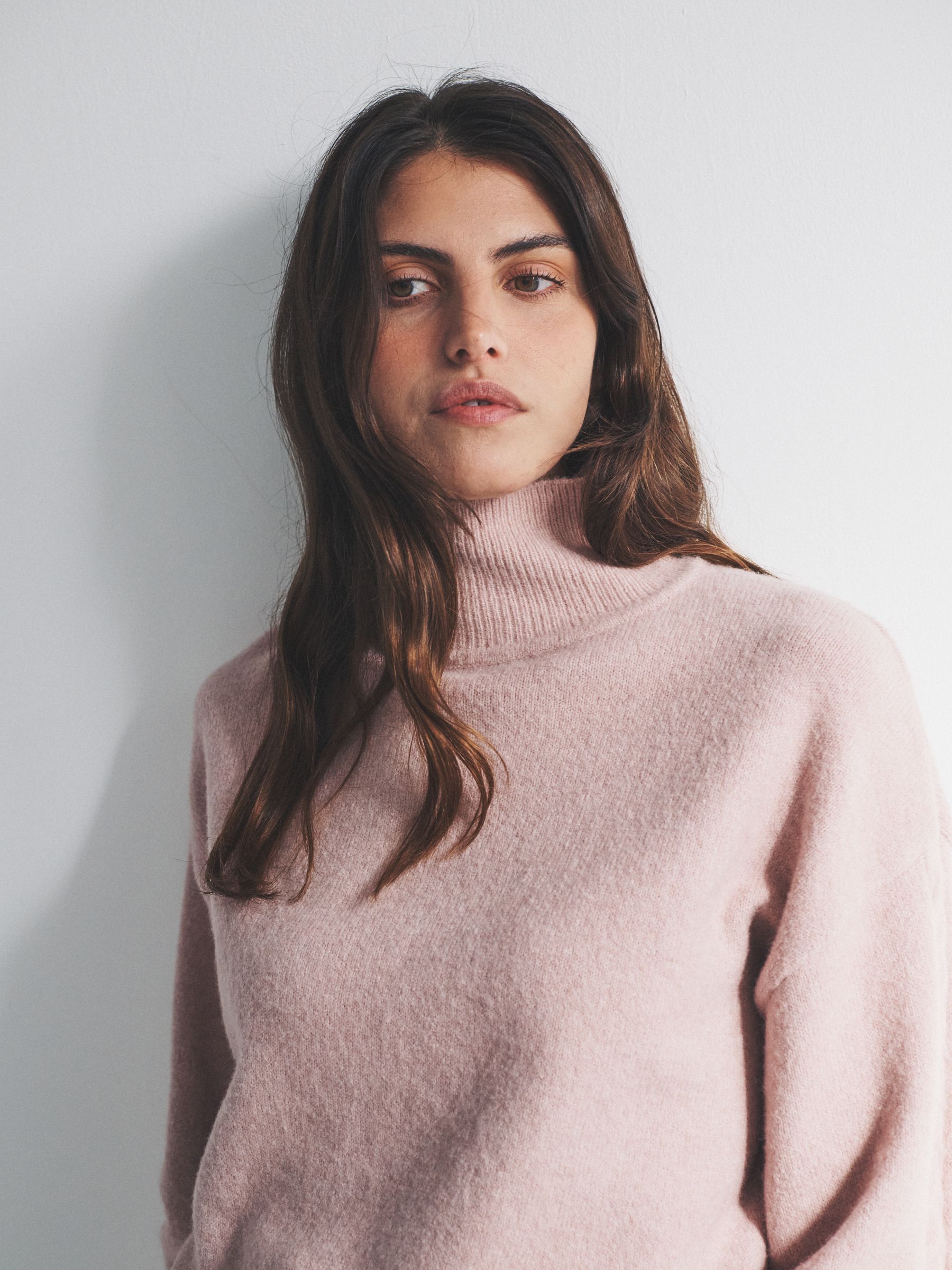 Soft Pink/Black 2 Pack High Neck Cable Jumpers - Image 5 of 6