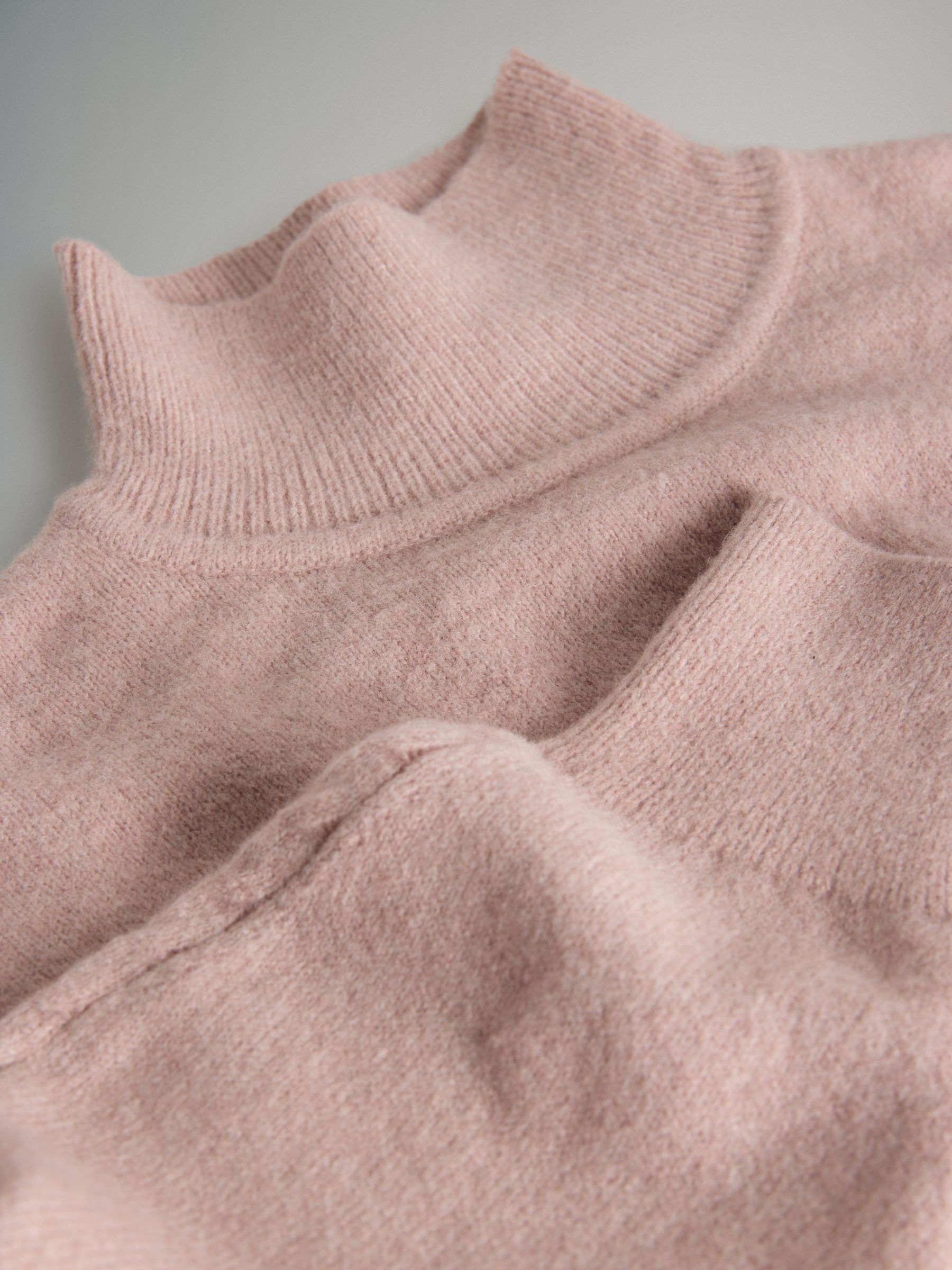 Soft Pink/Black 2 Pack High Neck Cable Jumpers - Image 6 of 6